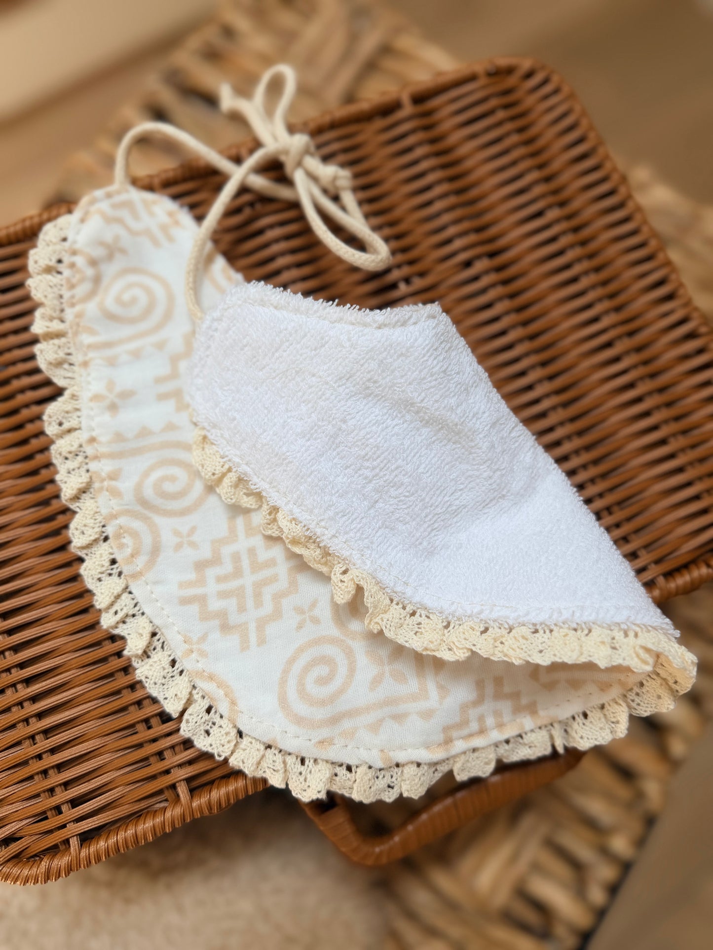 Hmong Pattern Double Gauze Baby Bib
