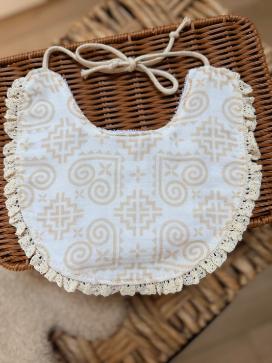 Hmong Pattern Double Gauze Baby Bib