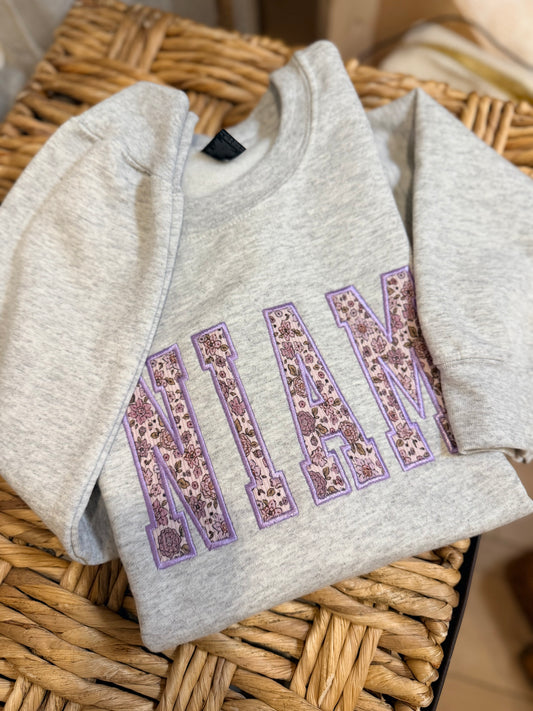 SALE: Niam Floral Appliqué Sweater (Med)