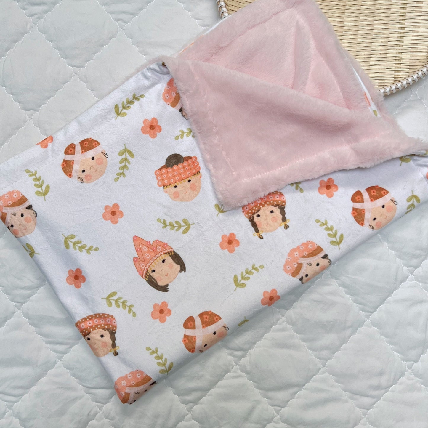 SALE: Hmong Girl Fleece Baby Blanket