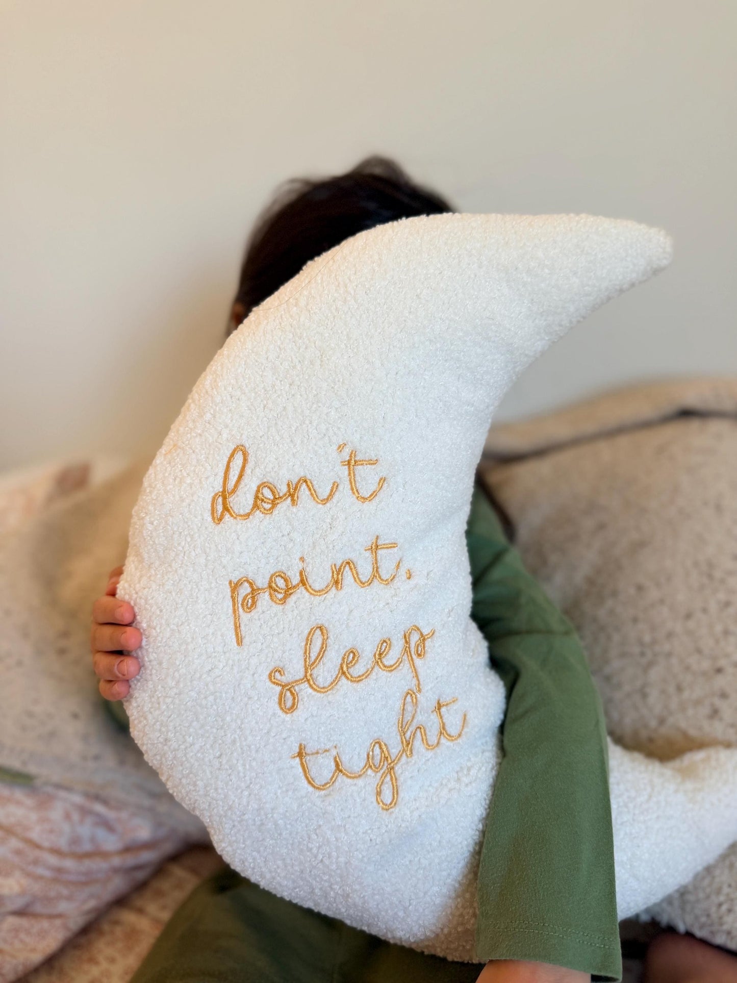 Don’t Point, Sleep Tight Moon Pillow - Hmong Baby or Hmong Kid