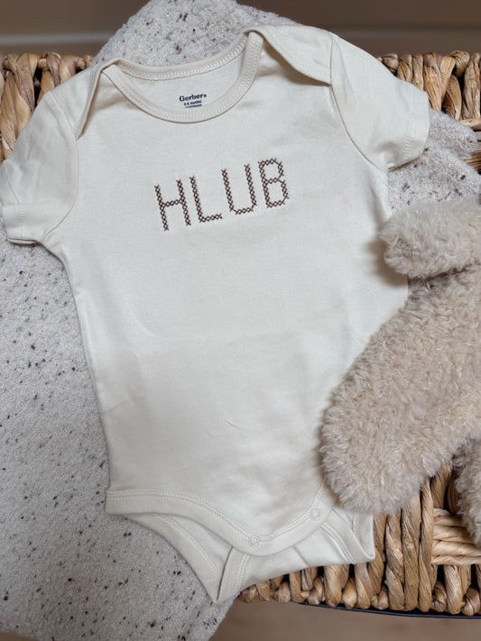 Cross Stitch Hmong Hlub (Love) Infant Bodysuit