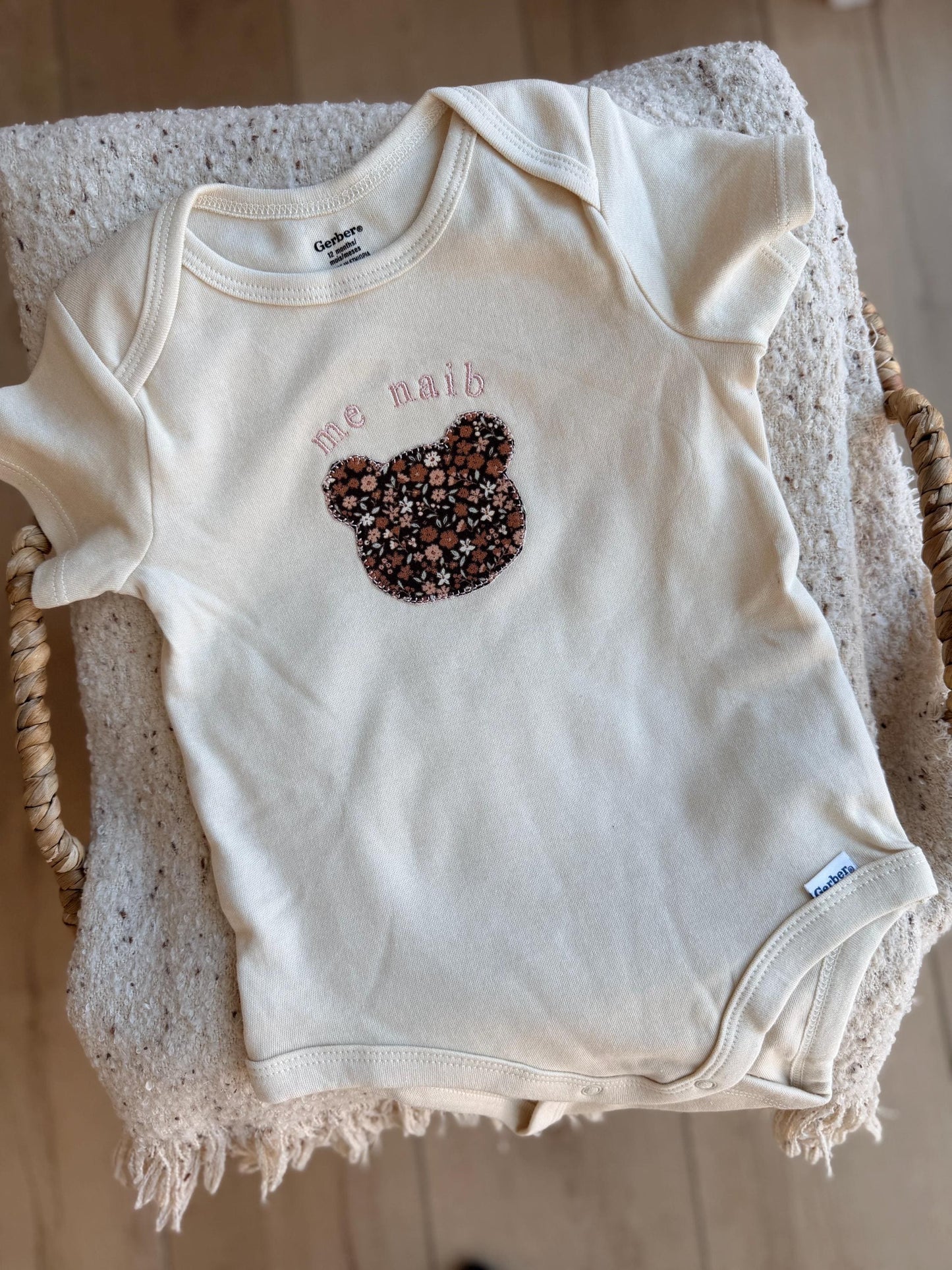 Hmong Me Naib Quilted Heart or Baby Bear Infant Bodysuit