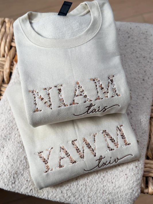 Maternal Hmong Grandma and Grandpa Sweater Set
