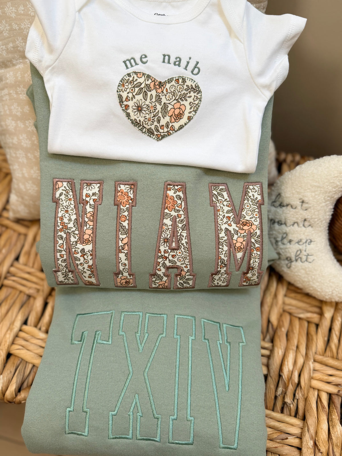 Matching Mom, Dad, and Baby Set - Hmong and English Options