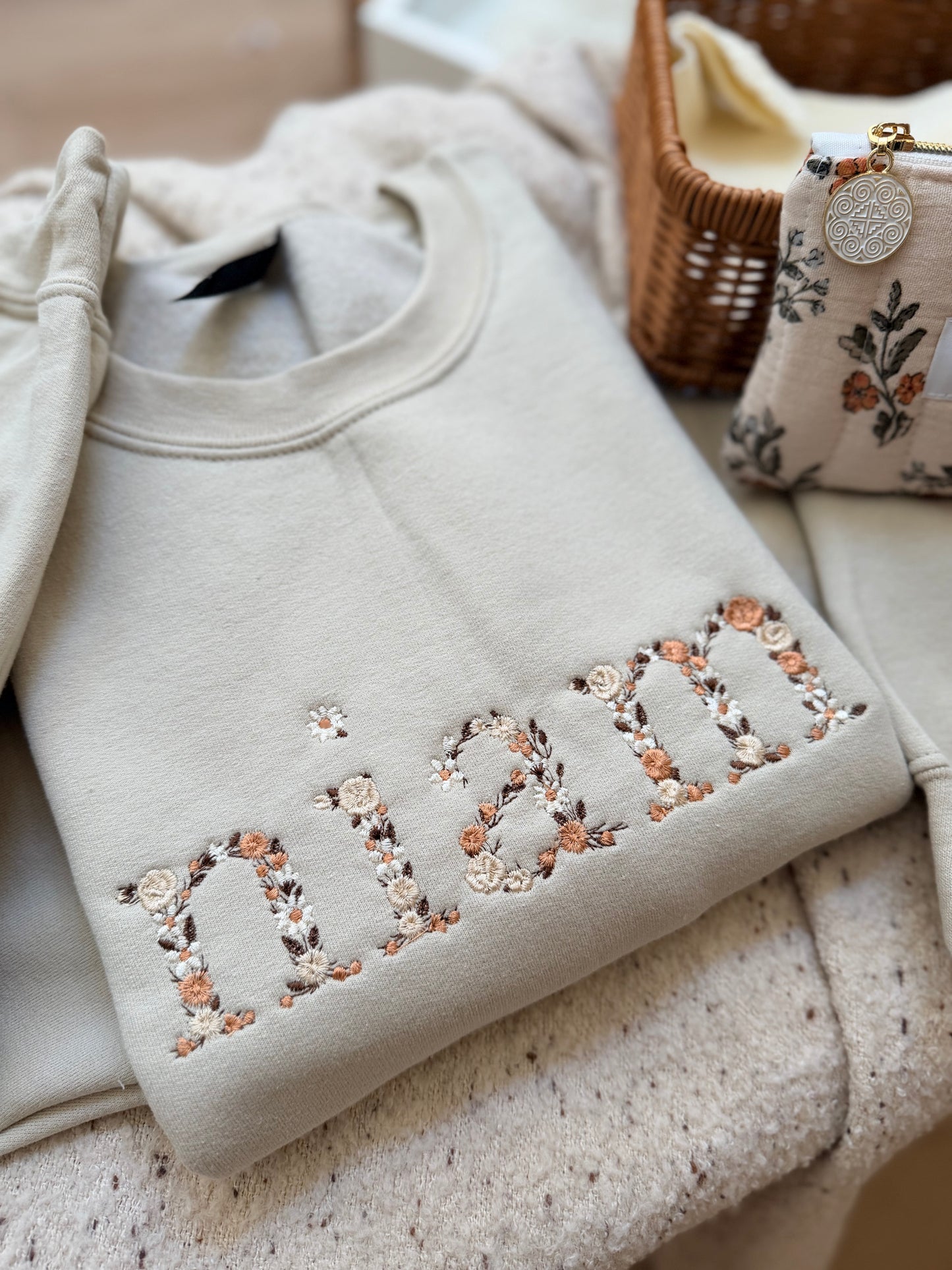Floral Niam/Nam/Mama Sweater