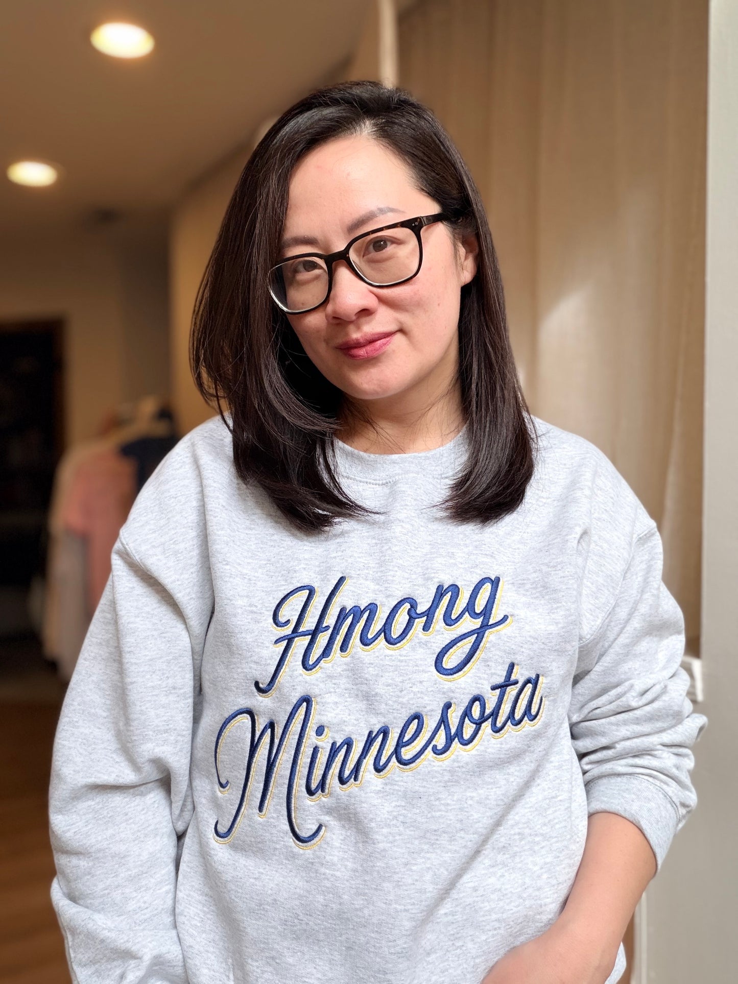 Custom Hmong State Embroidered Sweatshirt | Personalized Gildan Crewneck | Choose Your Sweatshirt + Thread Colors