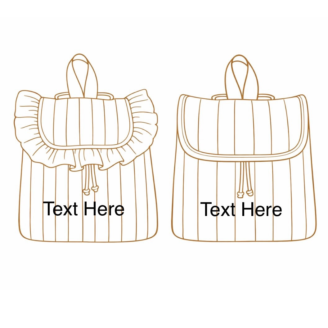 Mini Children’s Backpack – Quilted Double Gauze, Personalizable