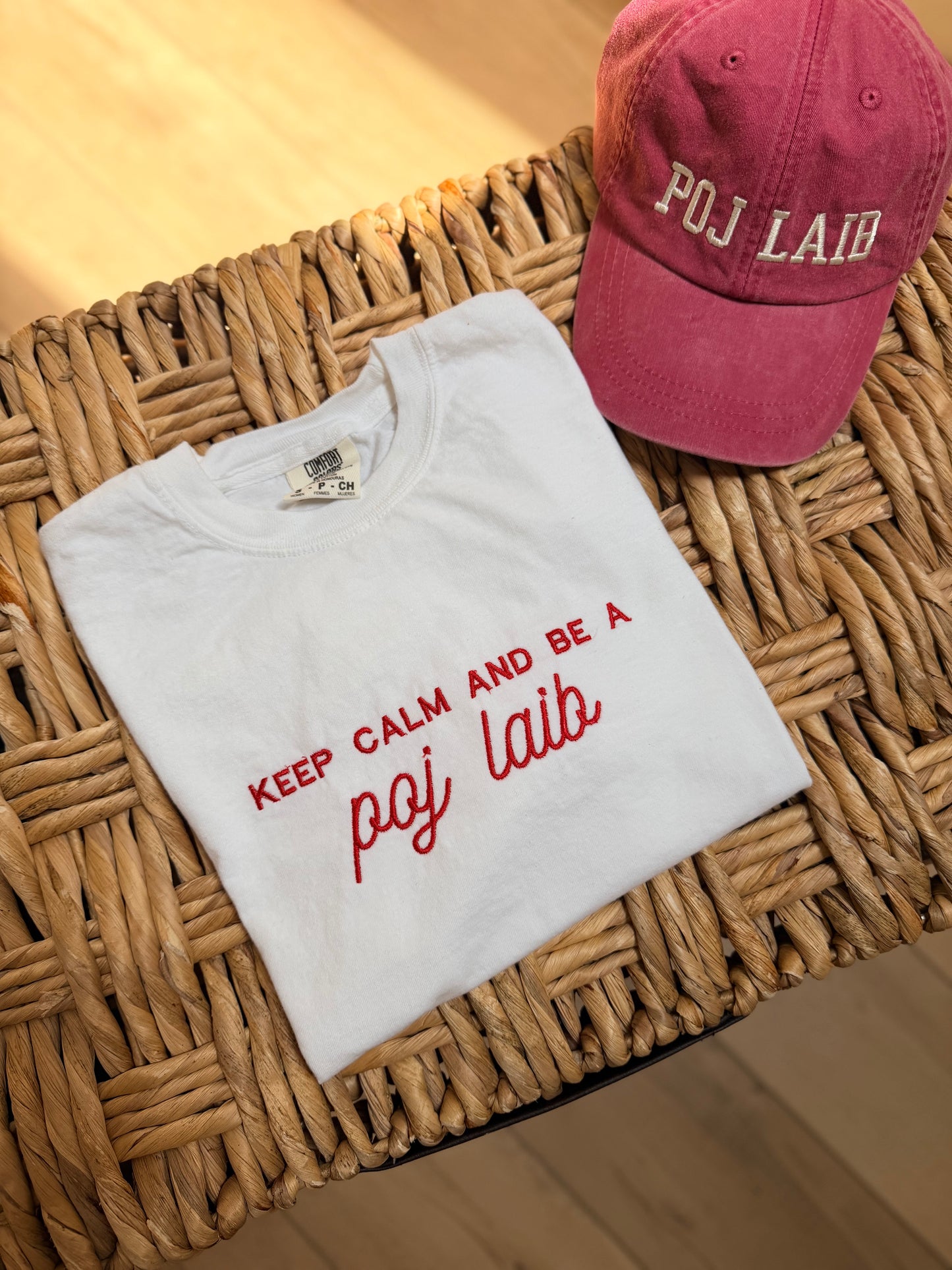 Keep Calm and Be A Poj Laib Boxy Crop Tee