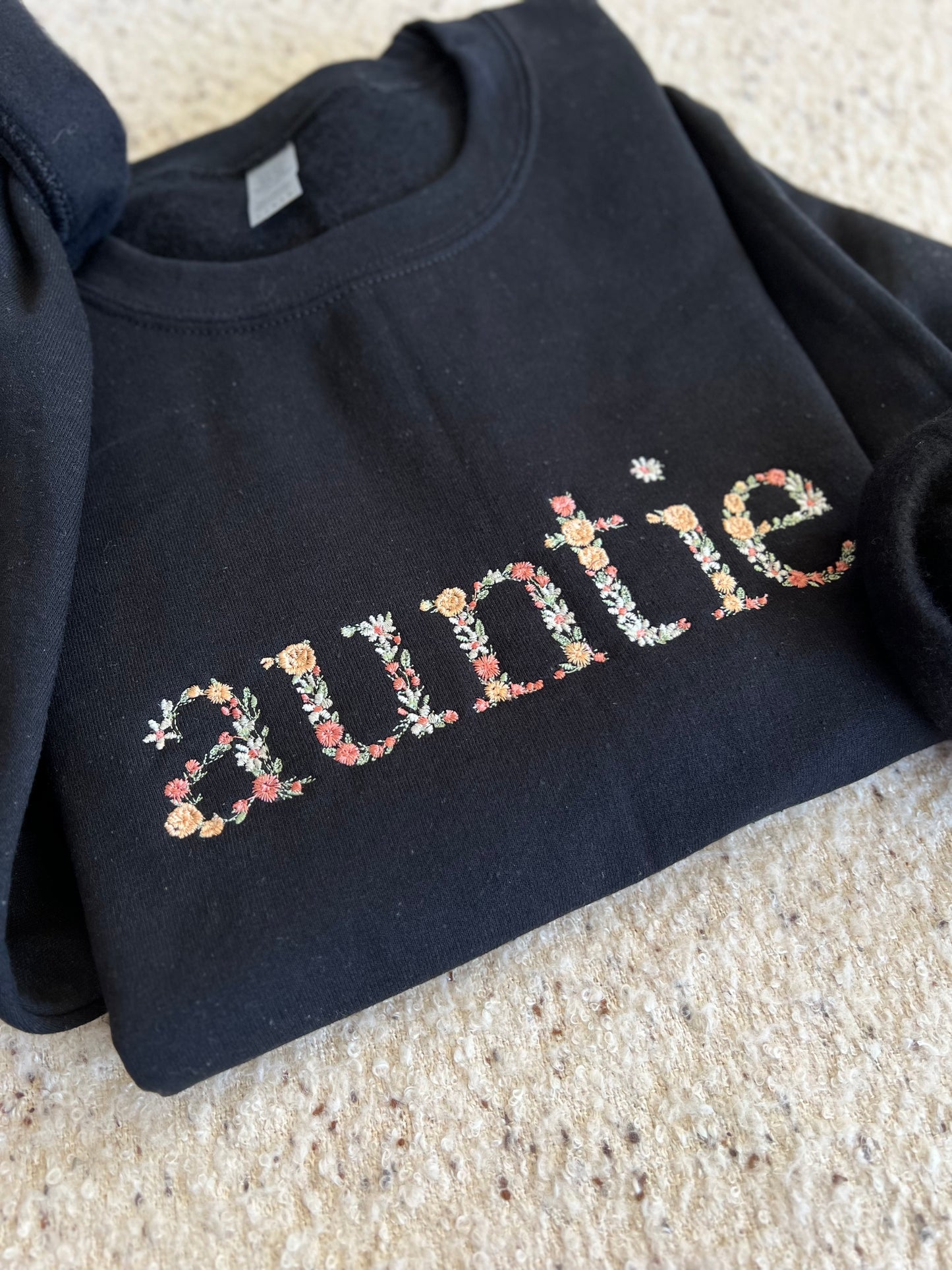 Floral Auntie/Phauj/Tais Sweater (Black)