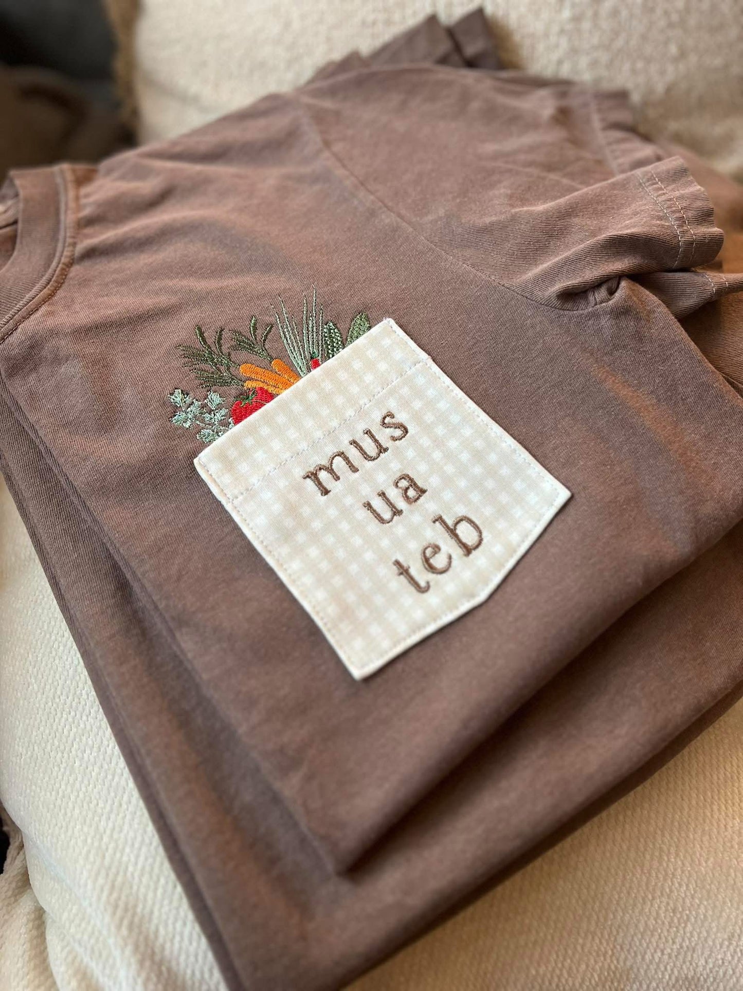 Hmong Garden Vegetables Pocket Tee