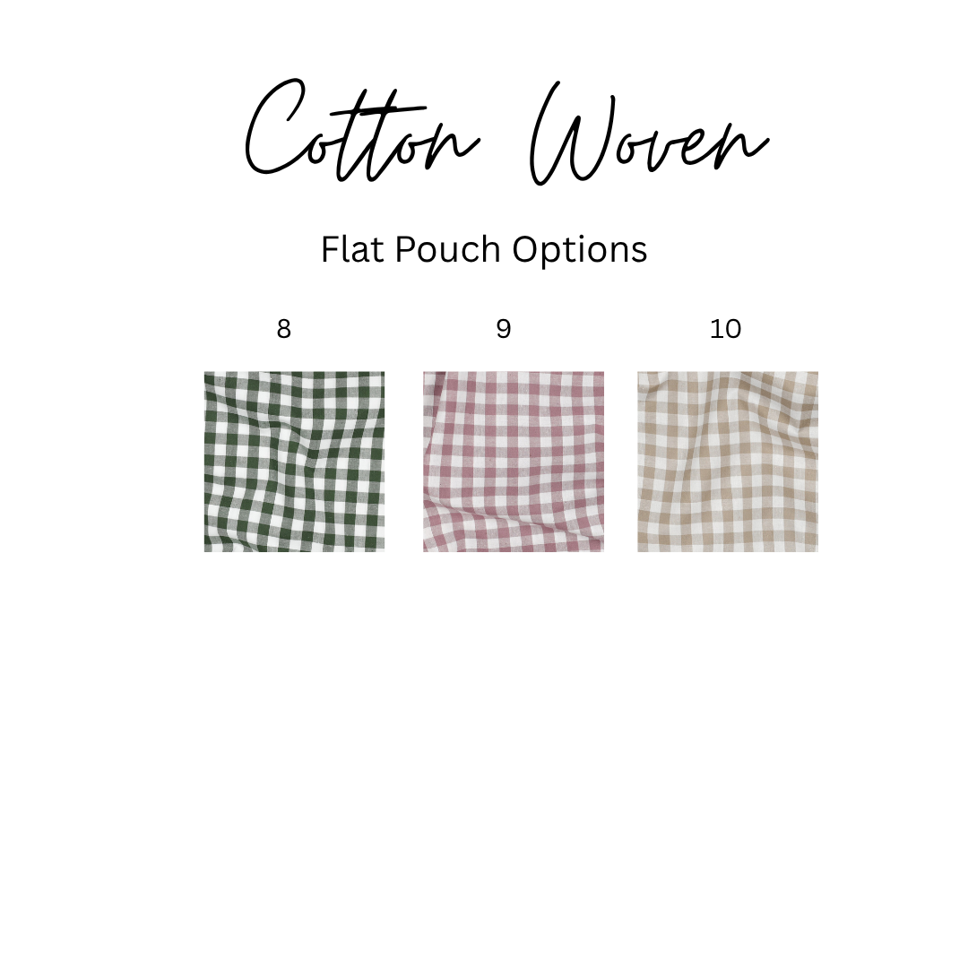 Flat Zipper Pouch: Hmong Zipper Pull or Classic Zipper Pull - Personalizable