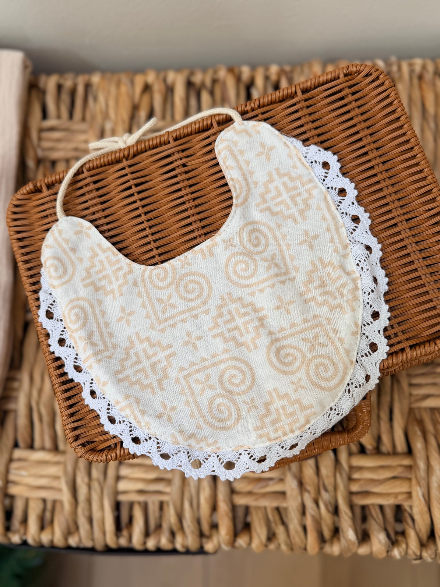 Hmong Pattern Double Gauze Baby Bib