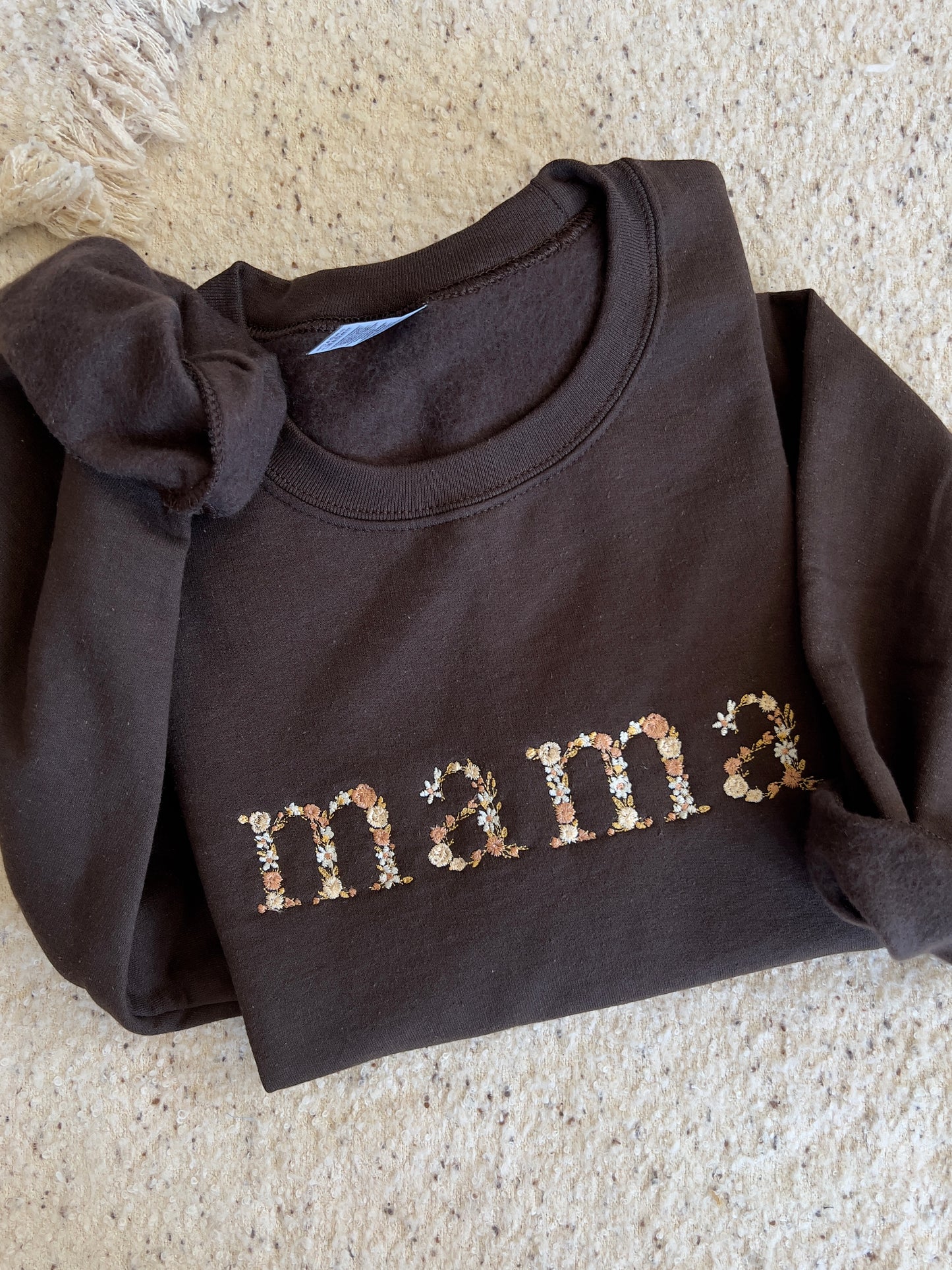 Floral Mama Chocolate Sweater