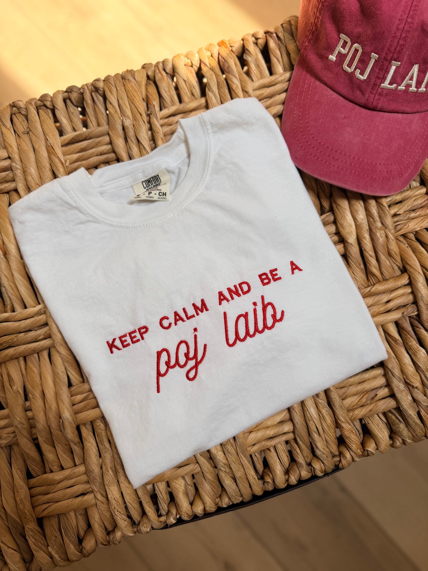 Keep Calm and Be A Poj Laib Boxy Crop Tee
