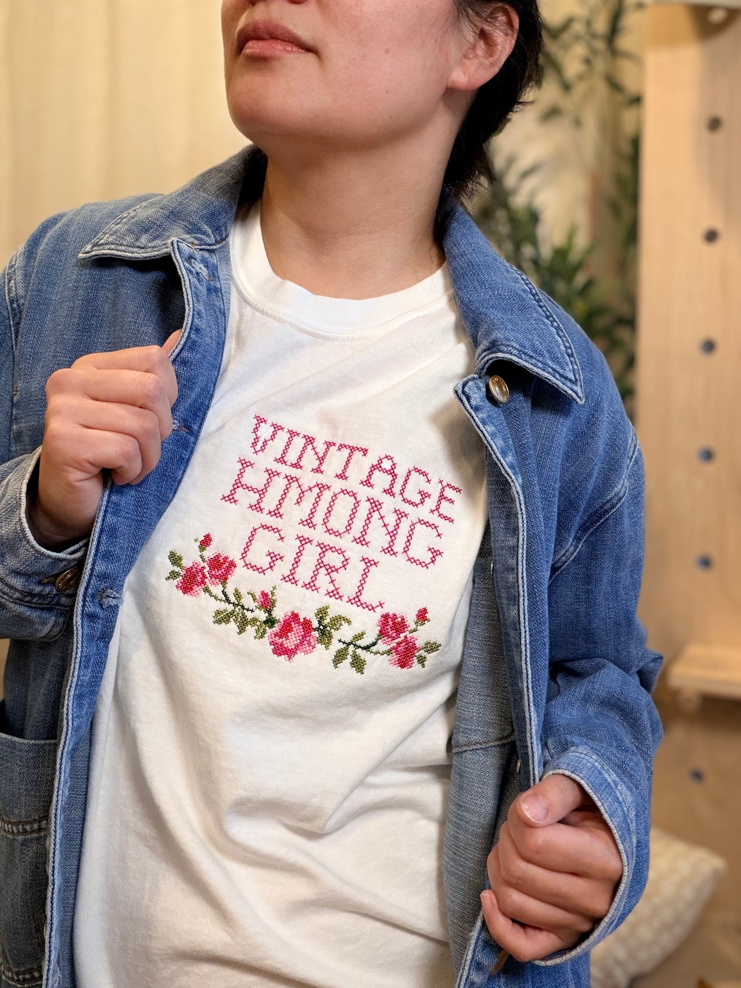 Vintage Hmong Girl Tee or Sweater