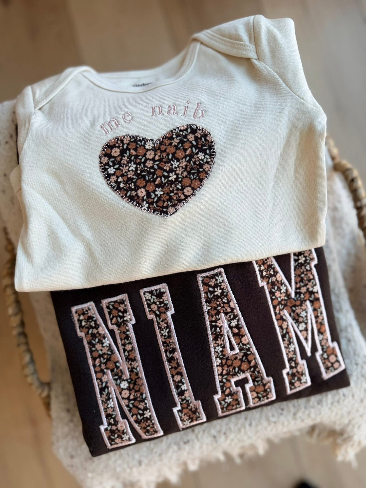 Matching Mom, Dad, and Baby Set - Hmong and English Options