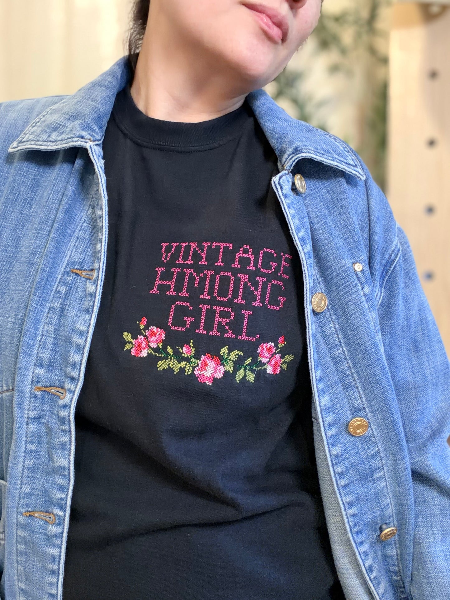 Vintage Hmong Girl Tee or Sweater
