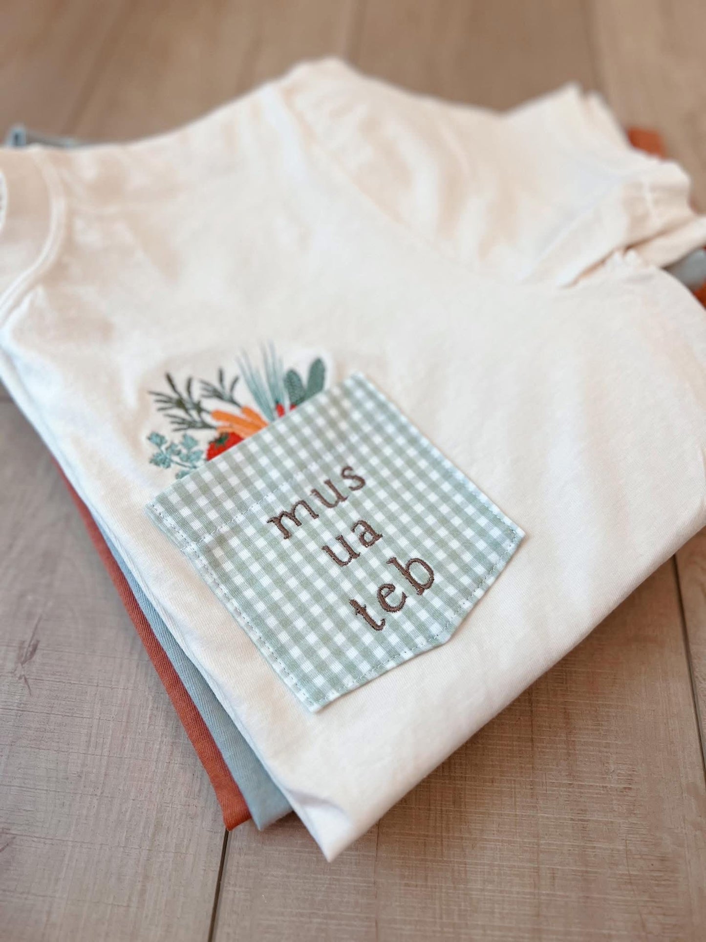 Hmong Garden Vegetables Pocket Tee