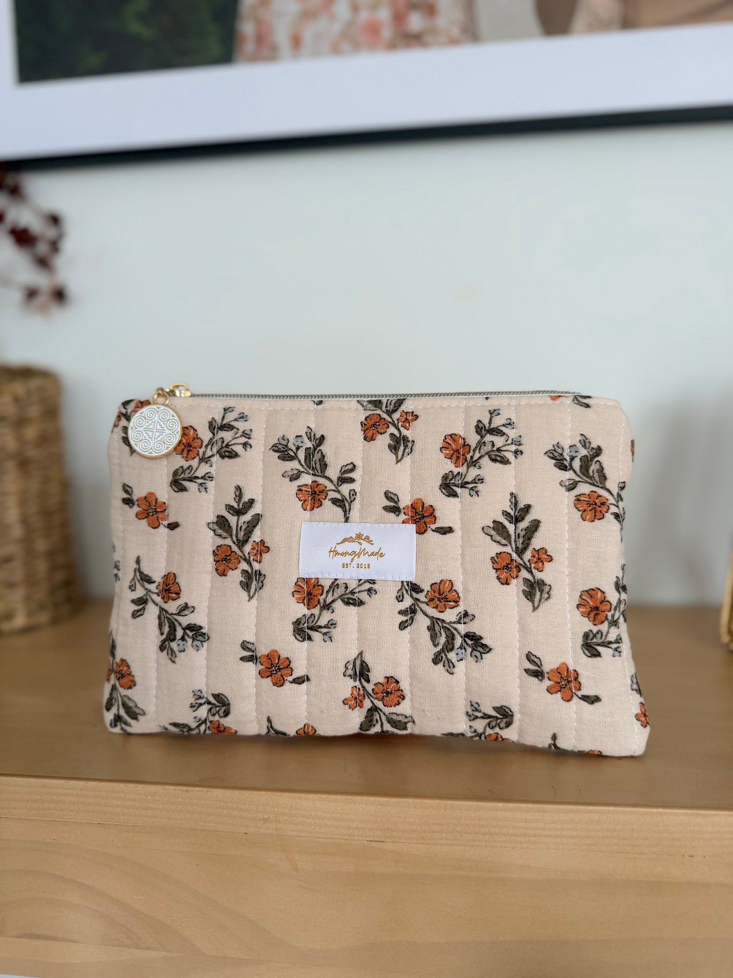 Flat Zipper Pouch: Hmong Zipper Pull or Classic Zipper Pull - Personalizable