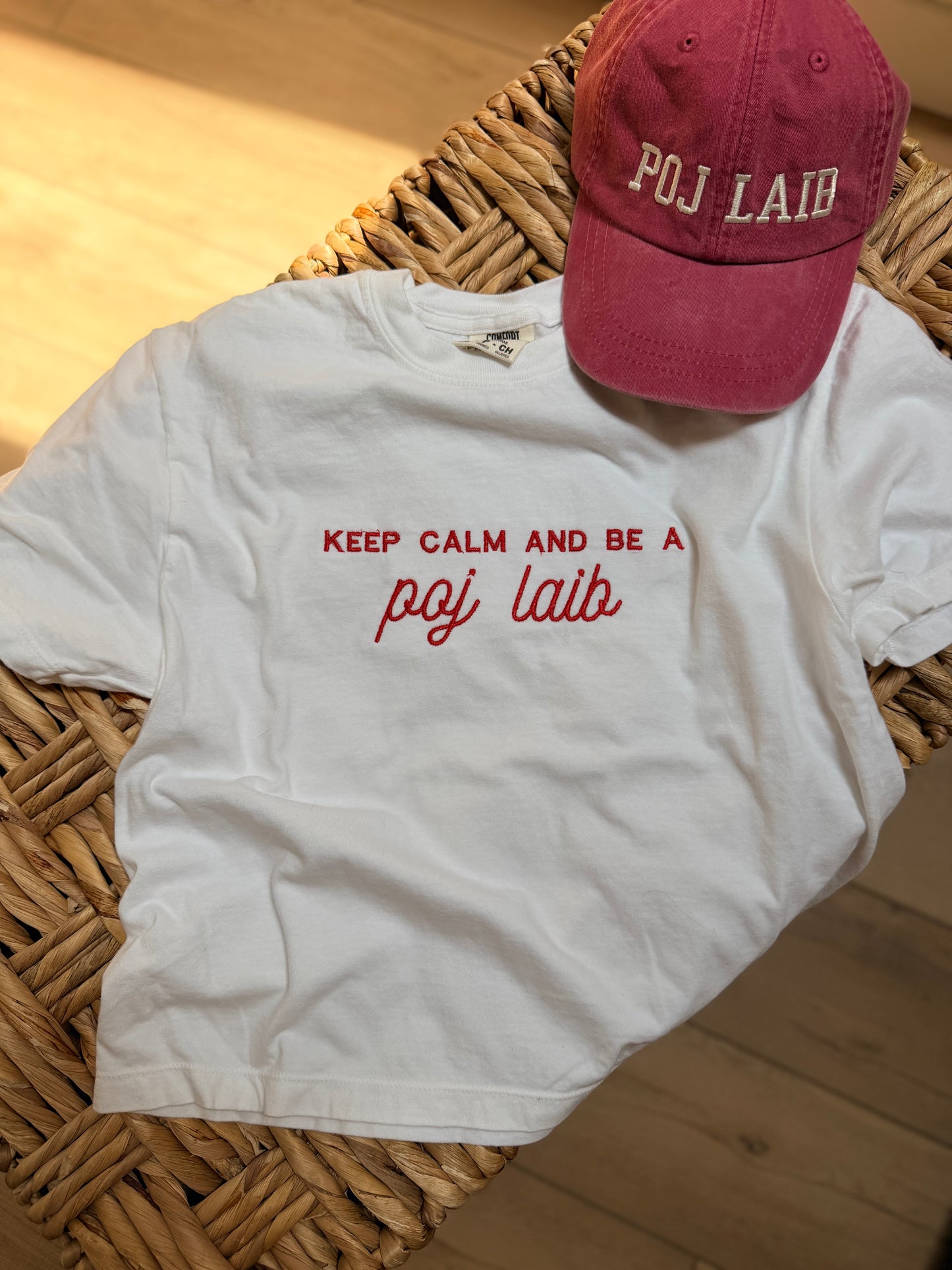 Keep Calm and Be A Poj Laib Boxy Crop Tee