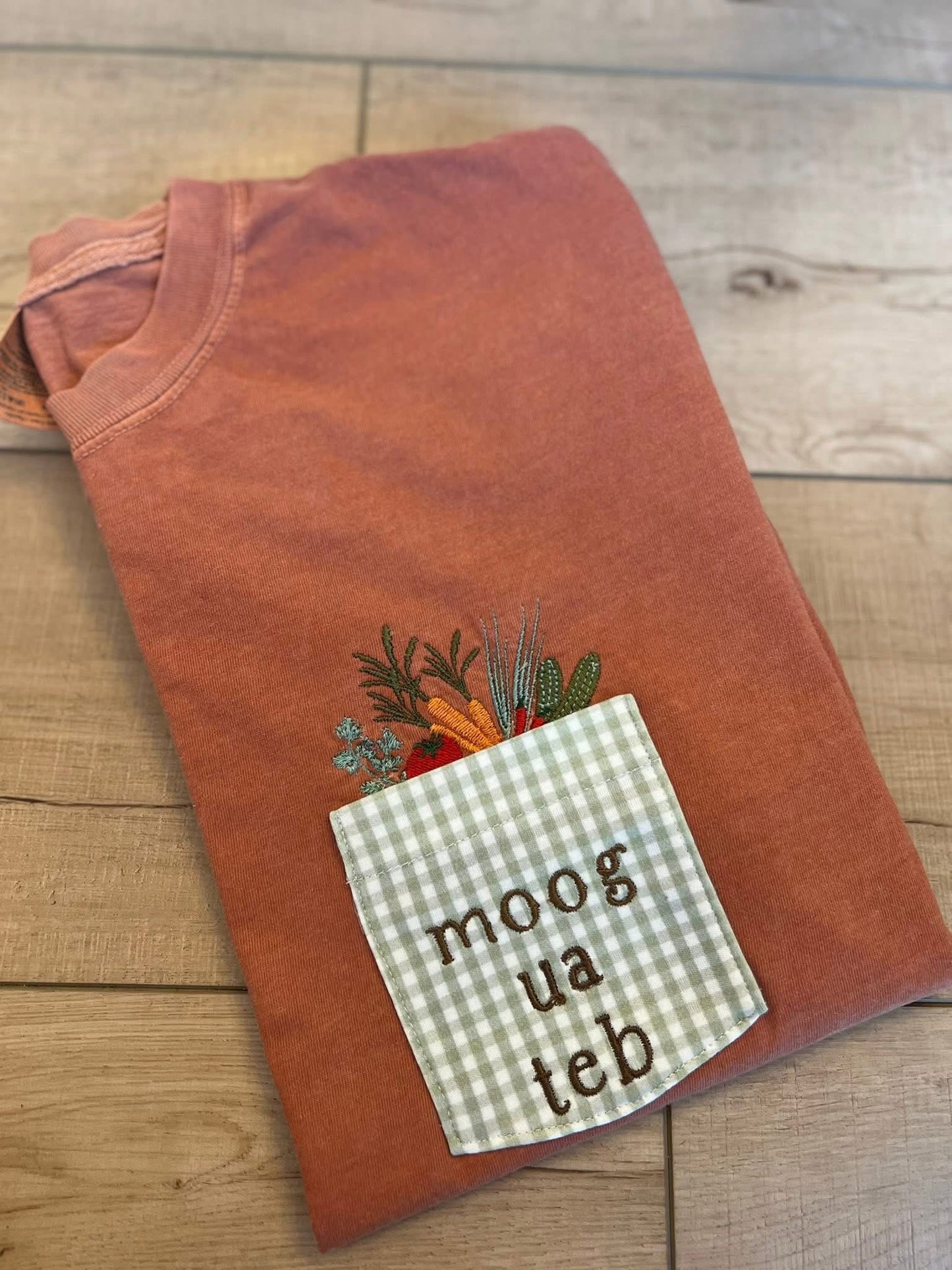 Hmong Garden Vegetables Pocket Tee
