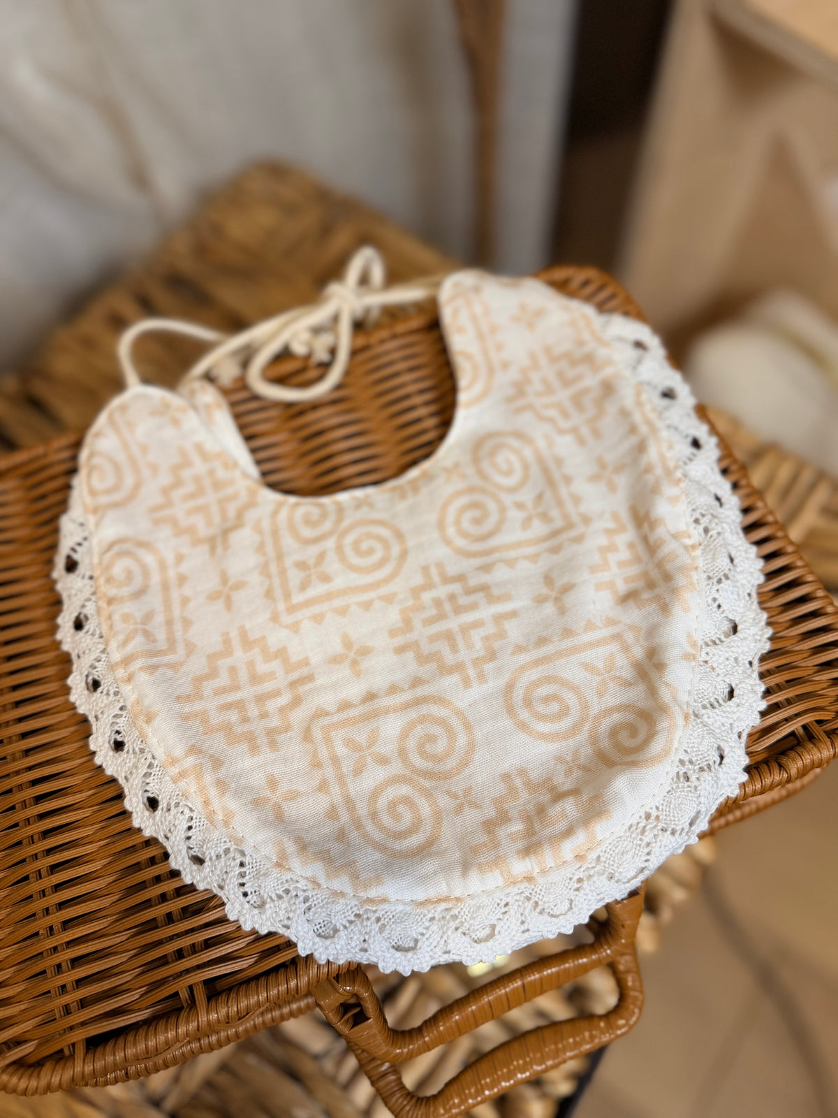 SALE: Hmong Double Layer Bib with Fringe