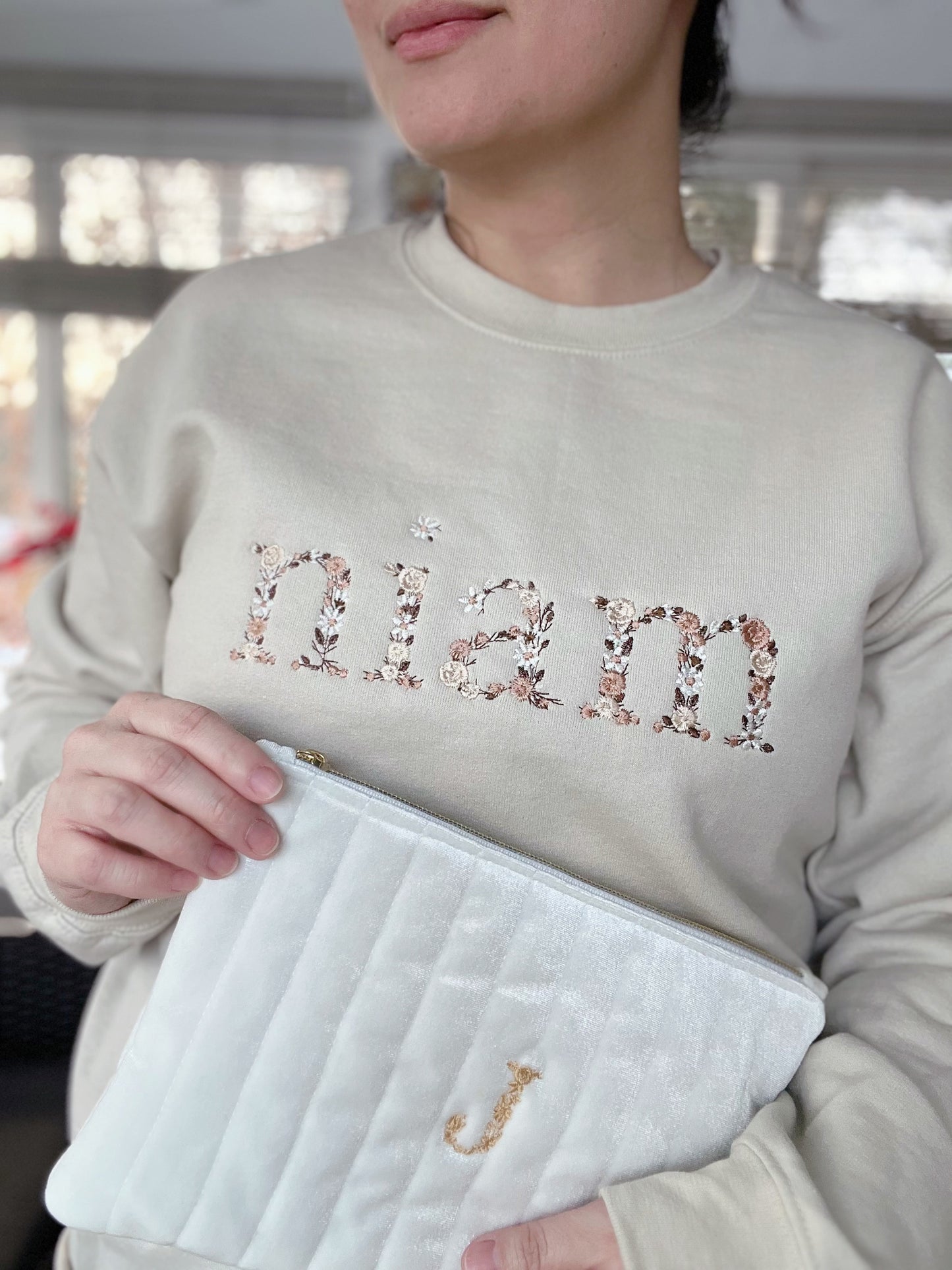 Floral Niam/Nam/Mama Sweater