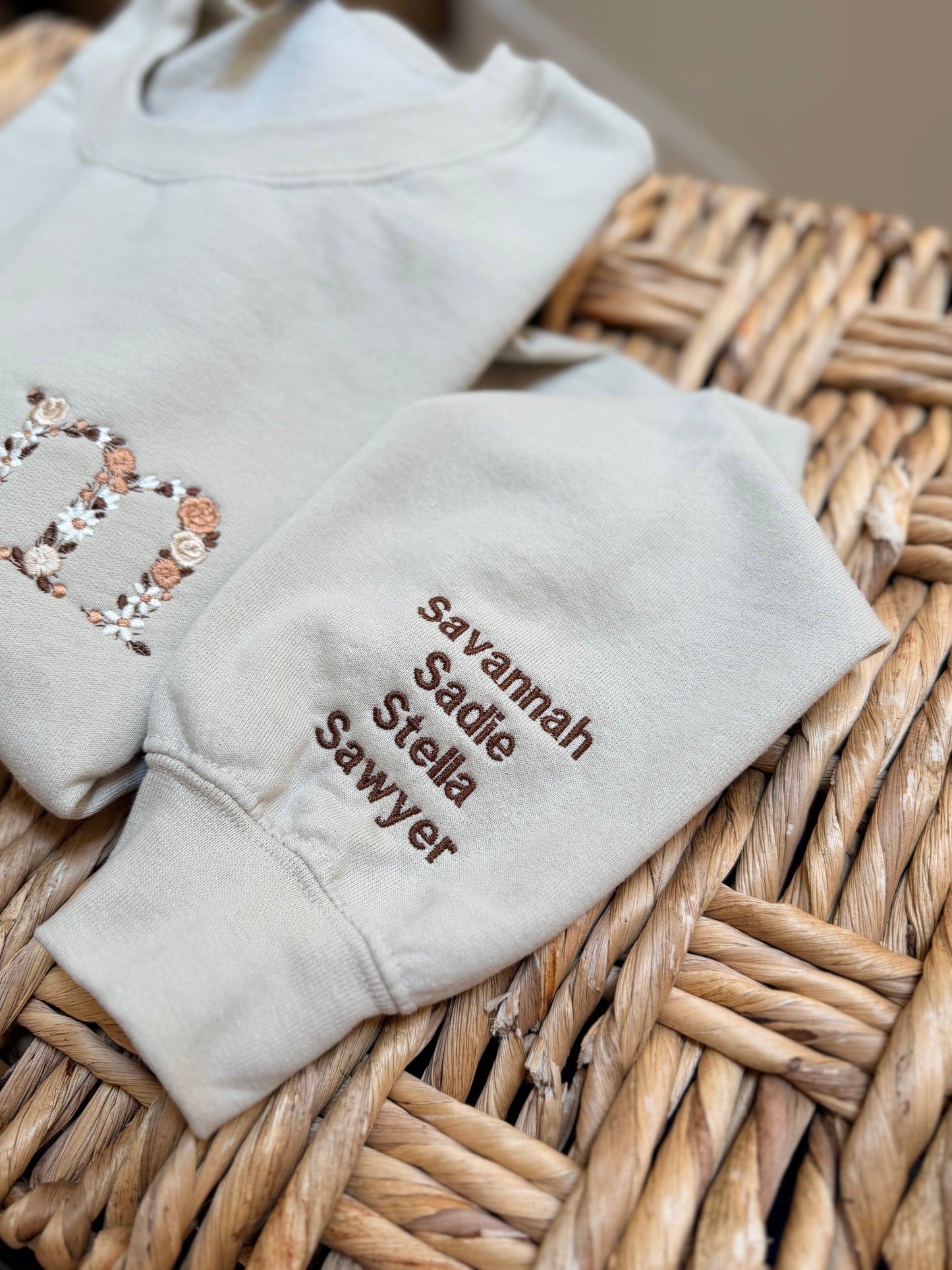 Floral Niam/Nam/Mama Sweater