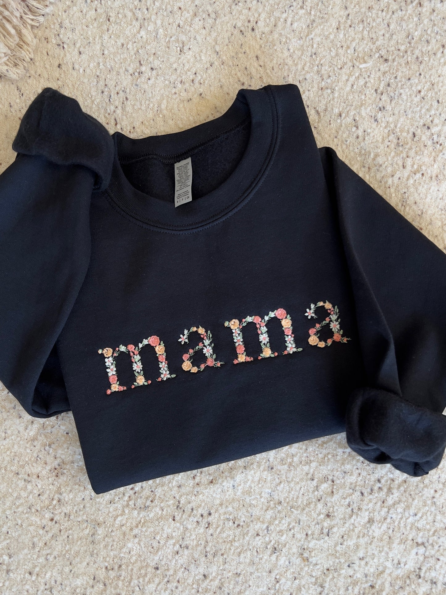 Floral Mama Black Sweater