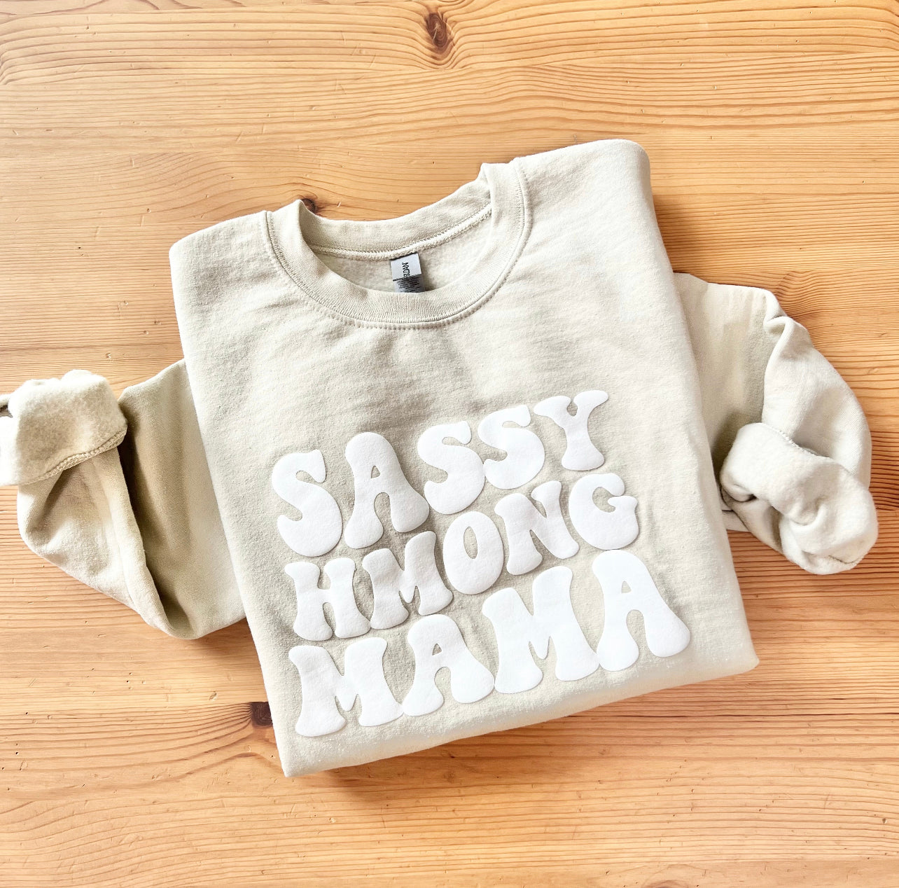 Sassy Hmong Mama Fleece Crewneck