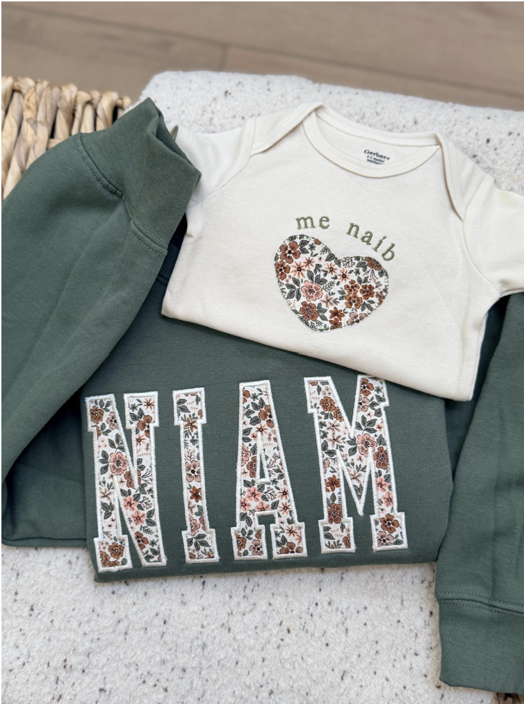 Matching Mom, Dad, and Baby Set - Hmong and English Options