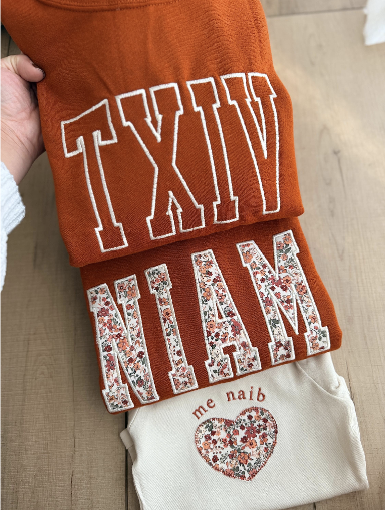 Matching Mom, Dad, and Baby Set - Hmong and English Options