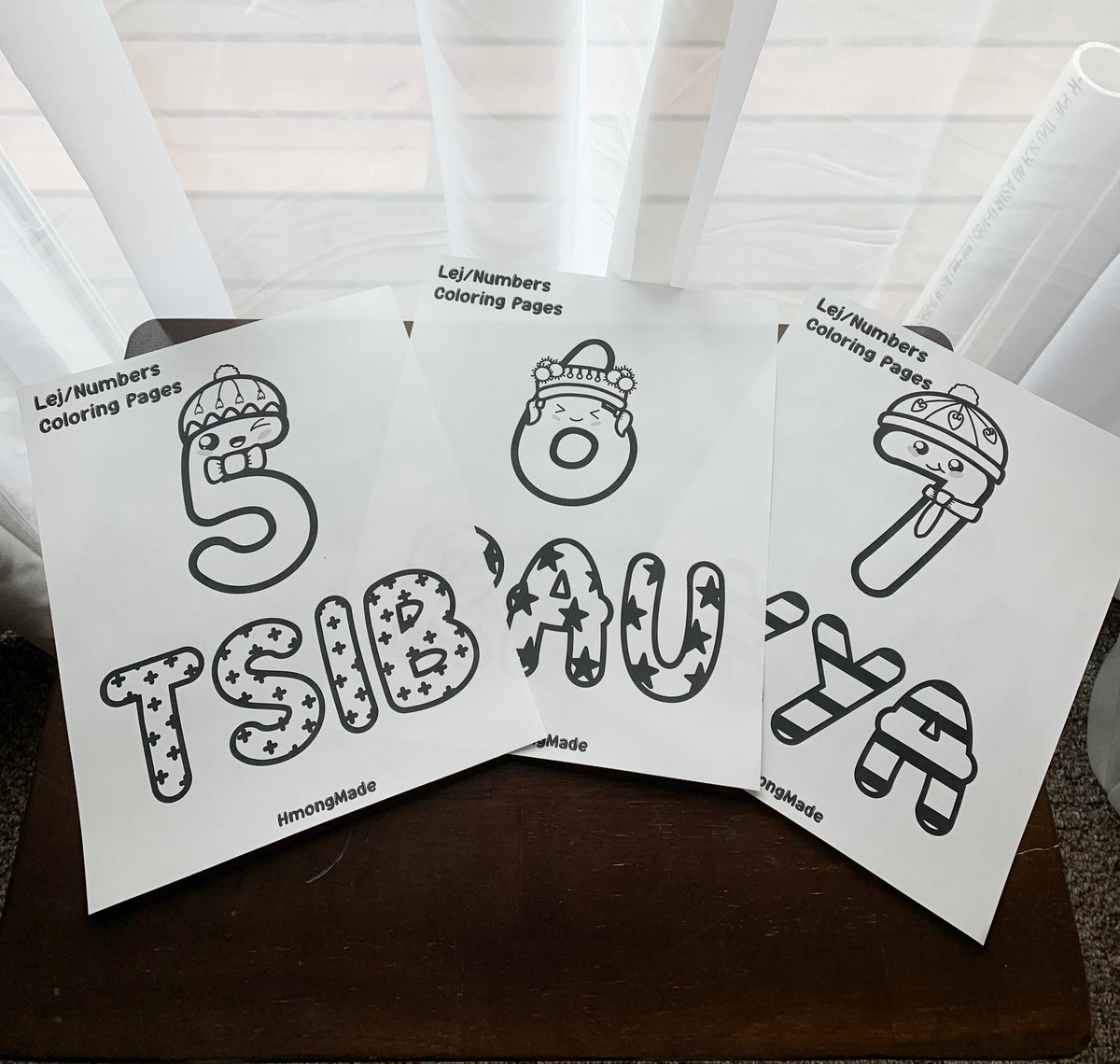 Hmong Numbers Digital Coloring Pages – hmongmadeshop