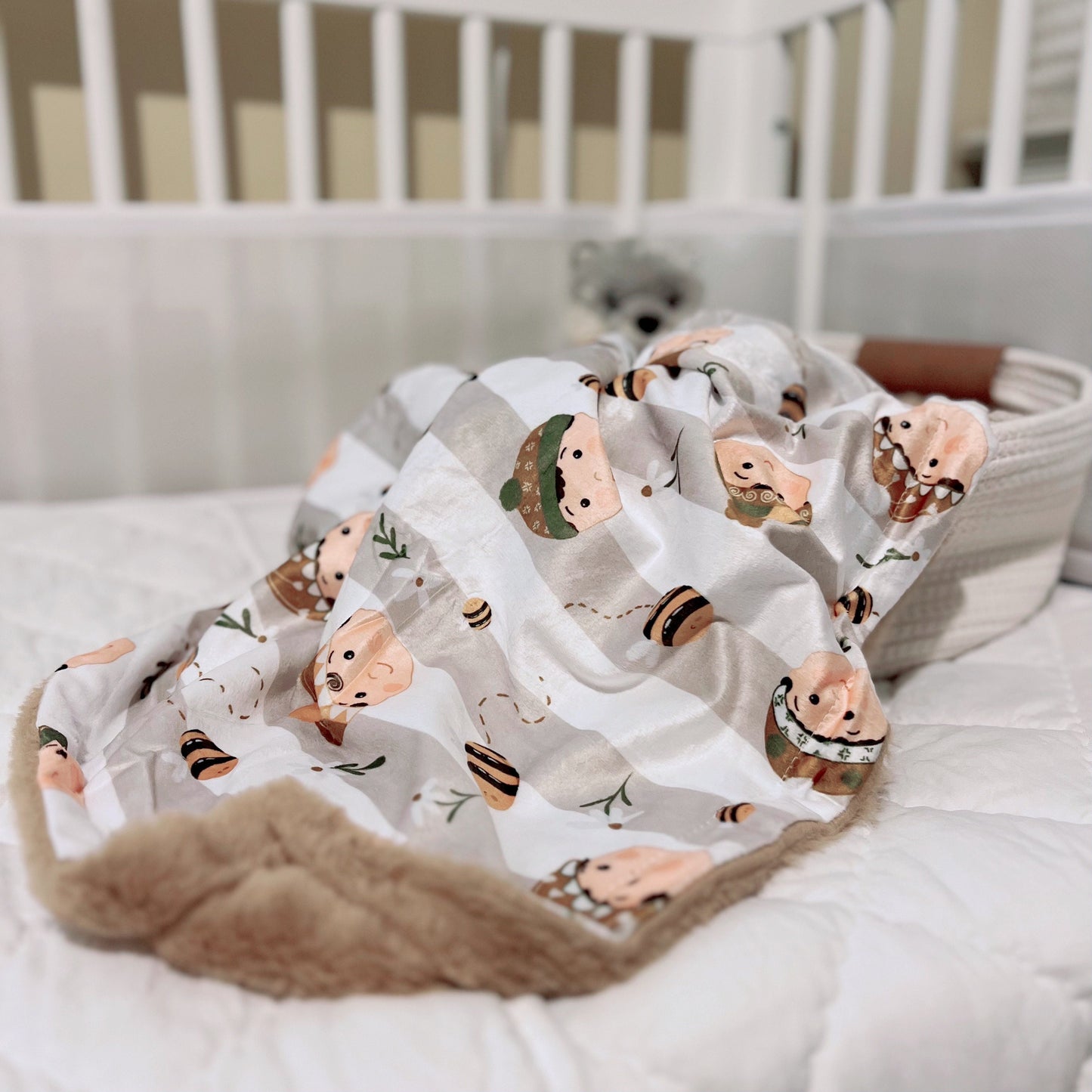 Minky Fleece Baby Blanket - Discounted