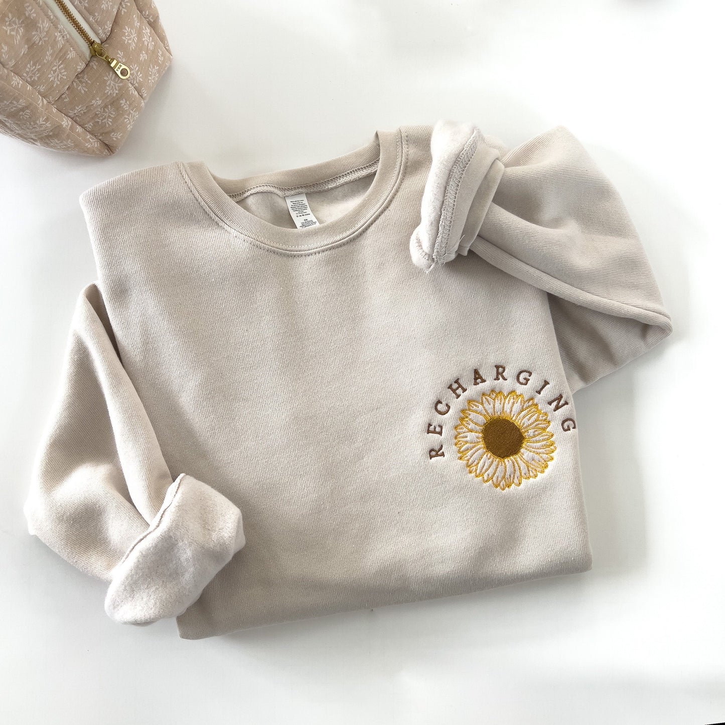 Recharging Sunflower Fleece Crewneck