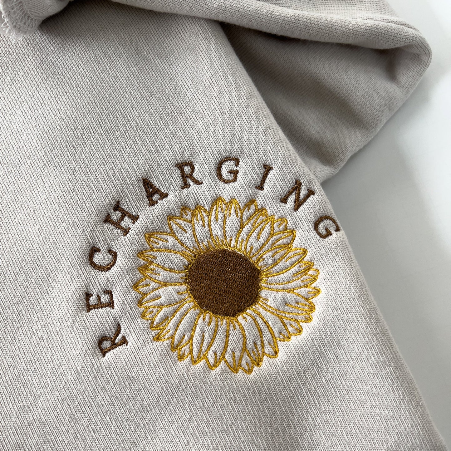 Recharging Sunflower Fleece Crewneck