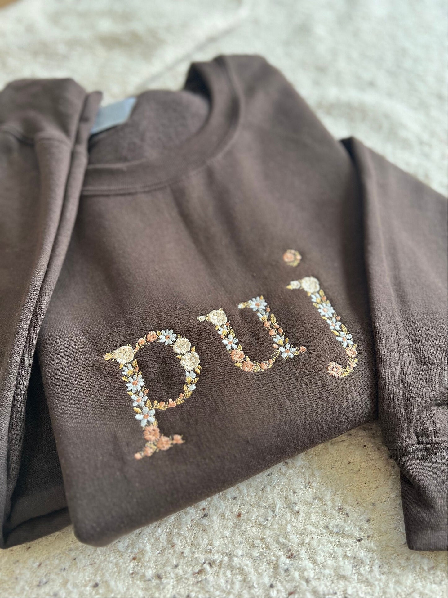 Floral Puj/Pog/Tais Sweater (Brown)