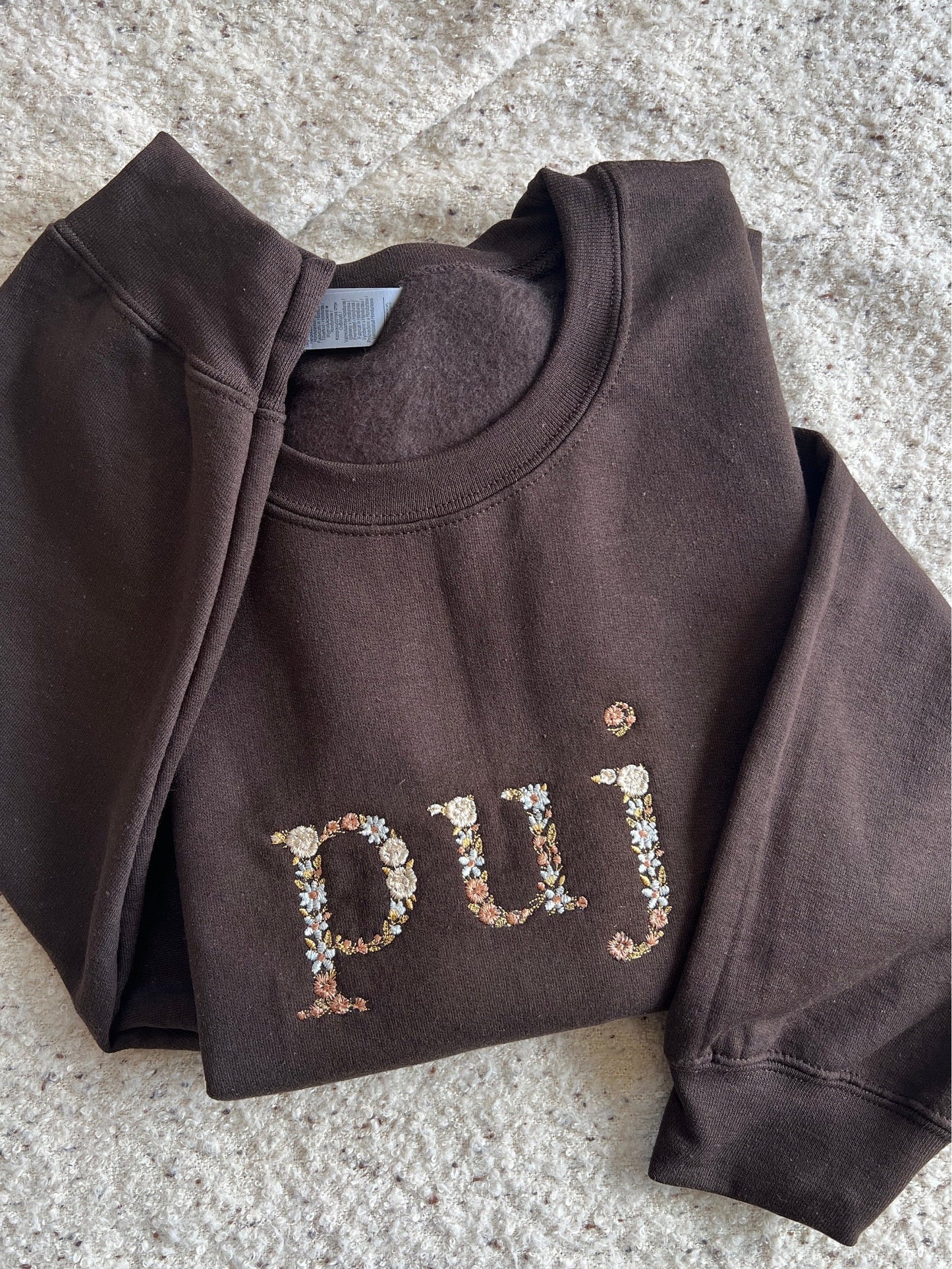 Floral Puj/Pog/Tais Sweater (Brown)