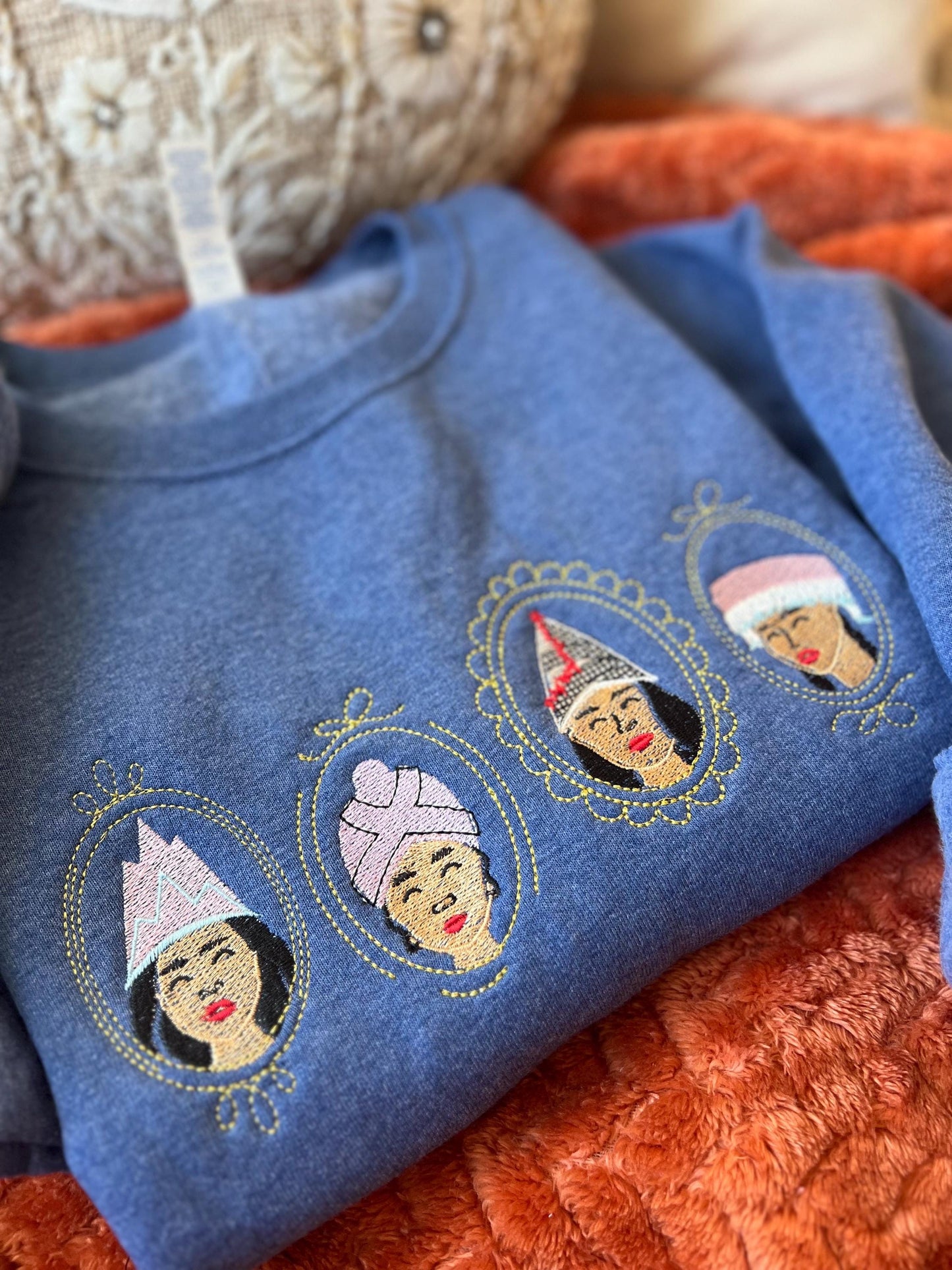 Vintage Framed Hmong Girls Sweater