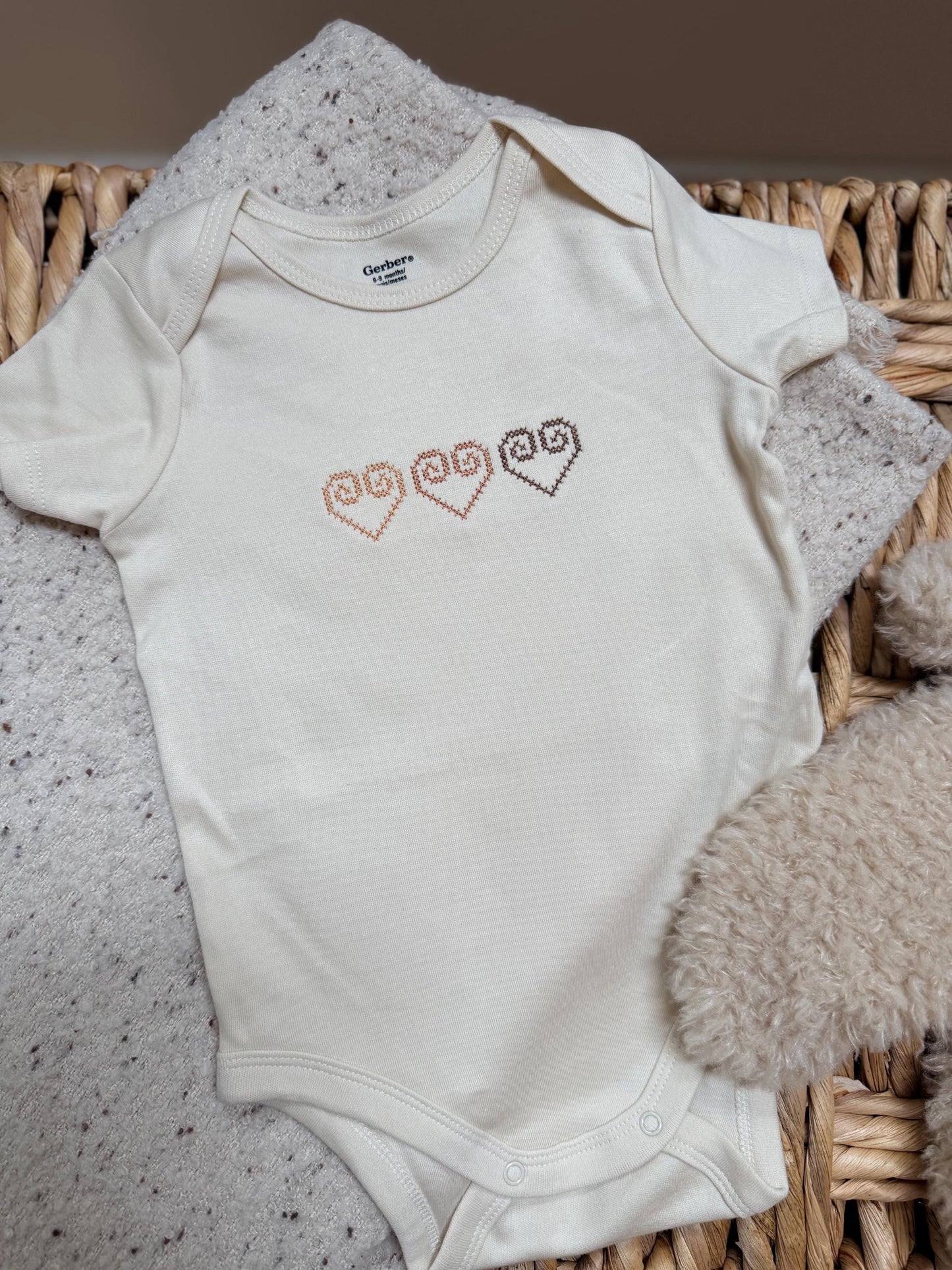 Cross Stitch Hmong Heart Infant Bodysuit