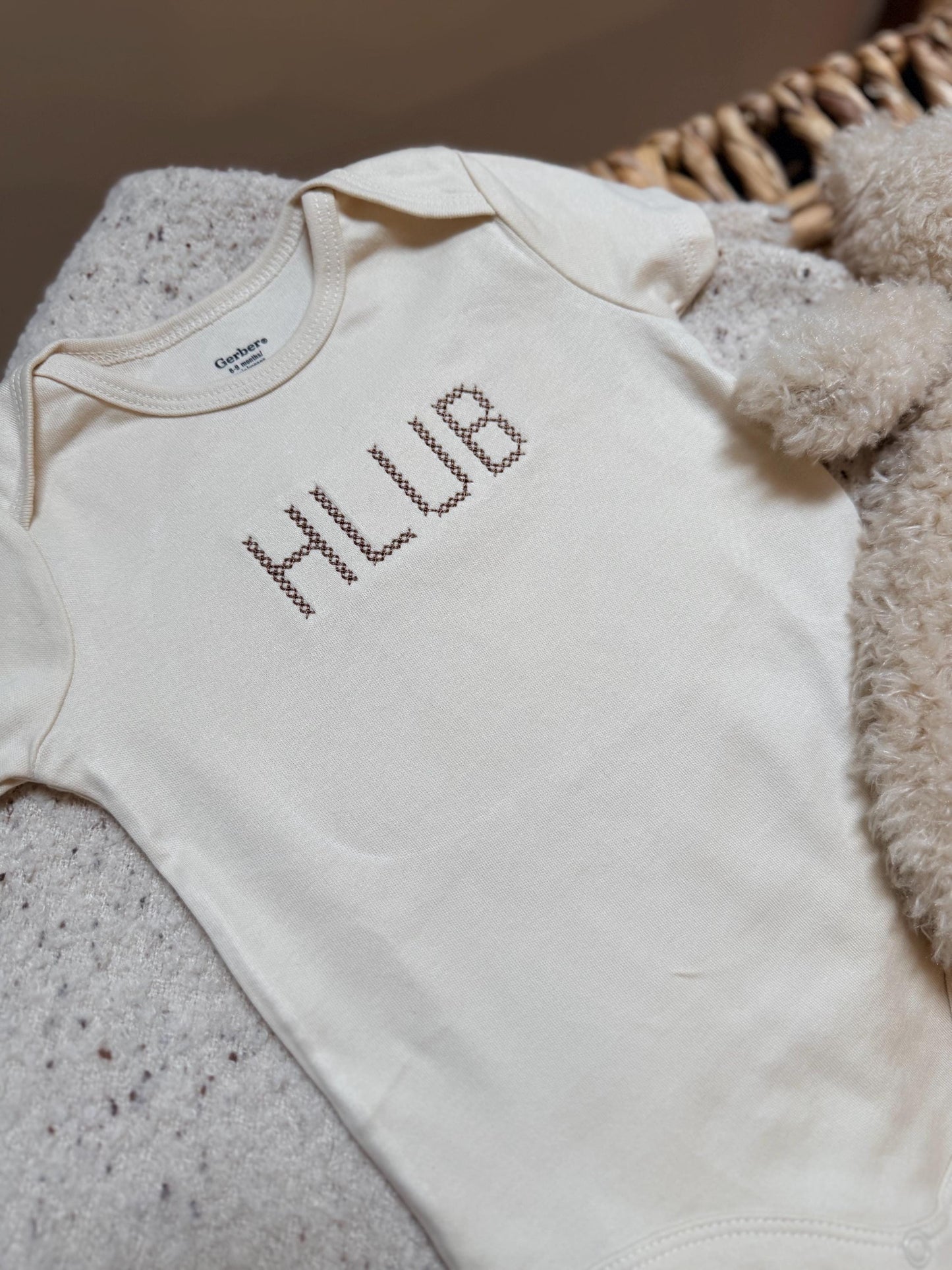 Cross Stitch Hmong Hlub (Love) Infant Bodysuit