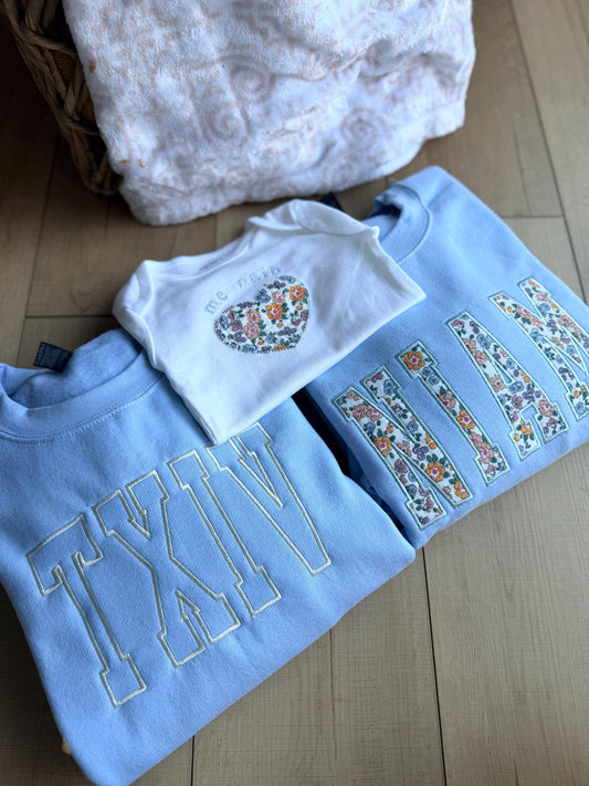 SALE: Matching Mom, Dad, and Baby Set - Hmong and English Options