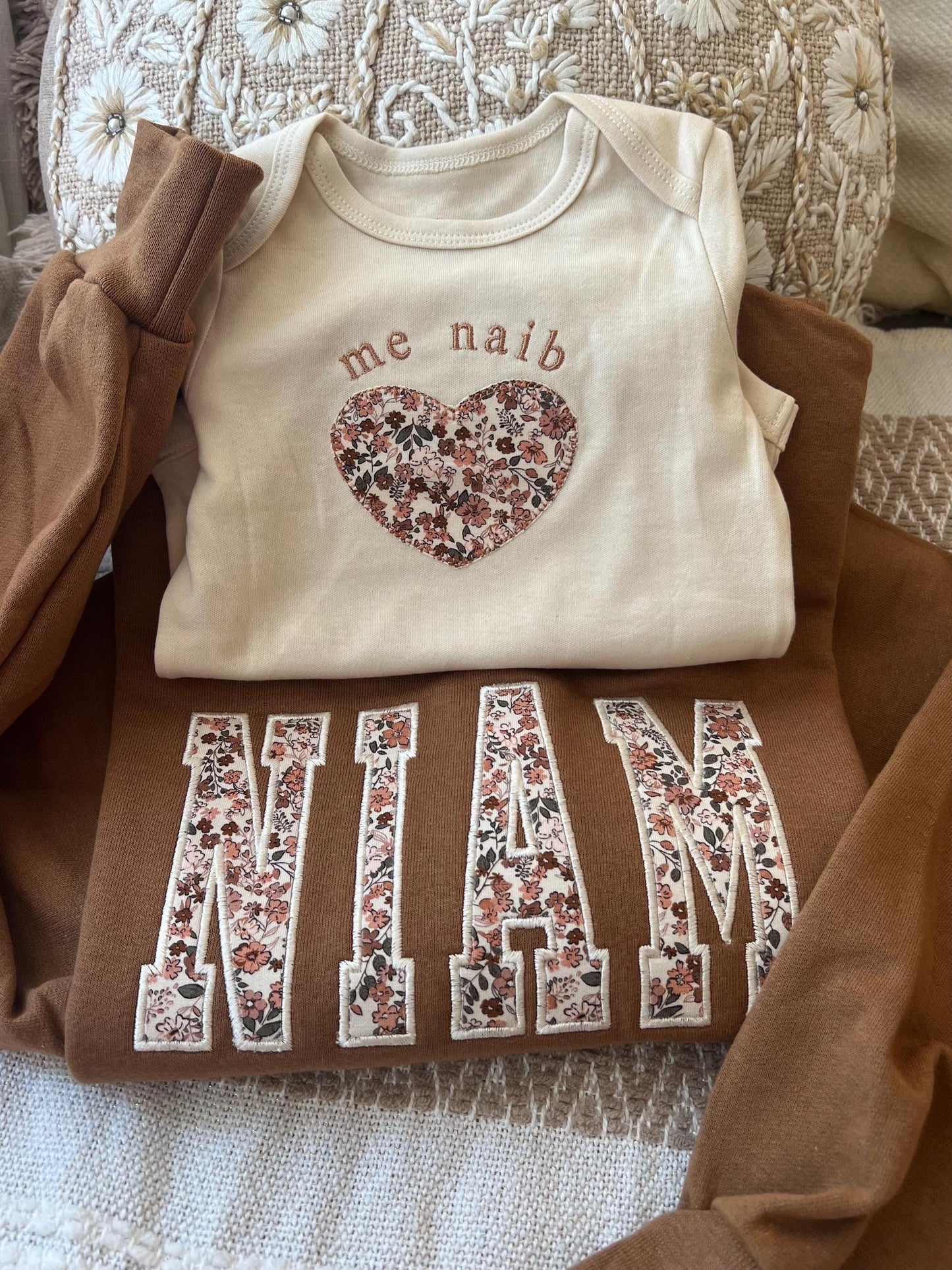 Matching Mom, Dad, and Baby Set - Hmong and English Options
