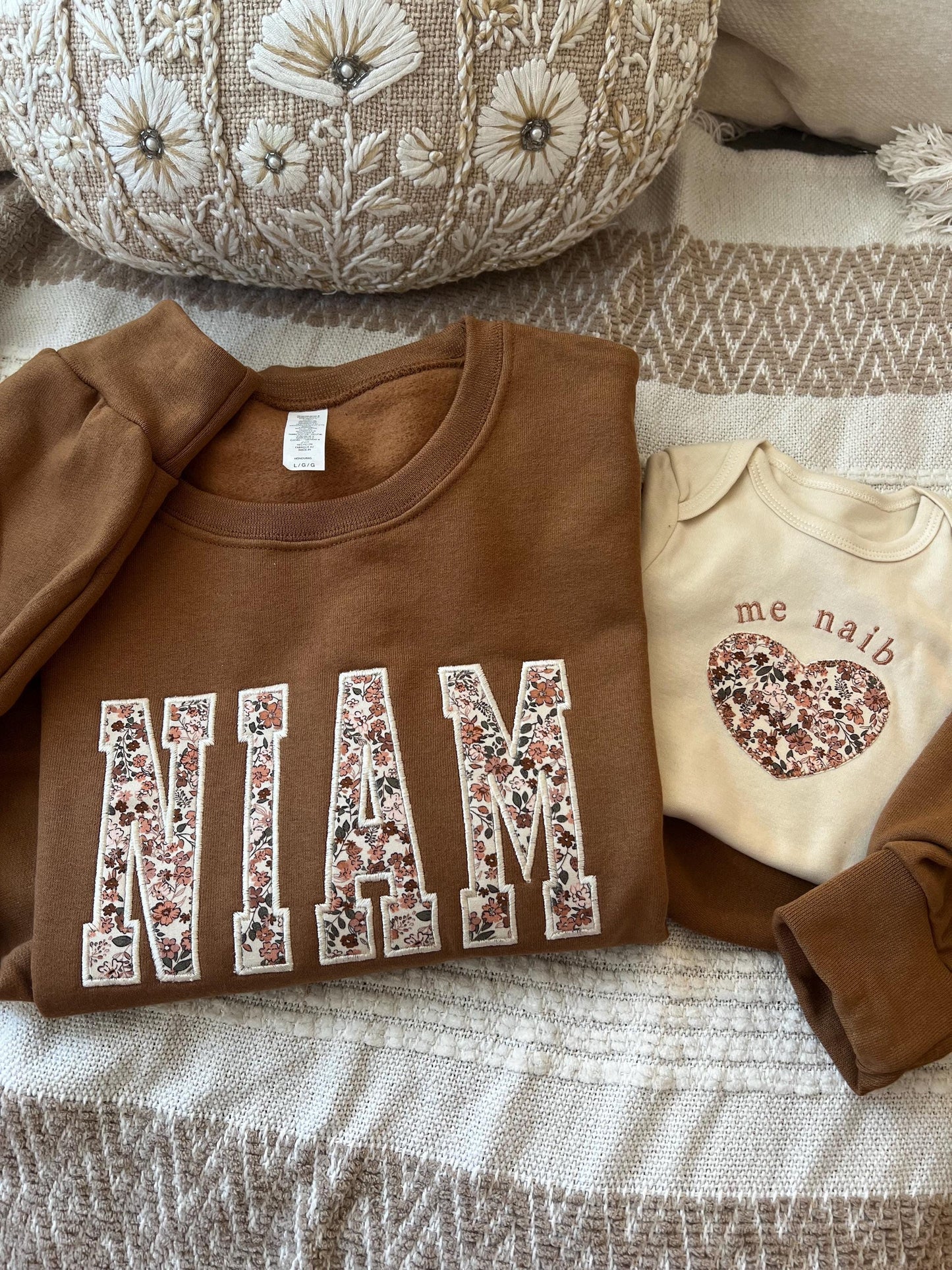 Matching Mom, Dad, and Baby Set - Hmong and English Options