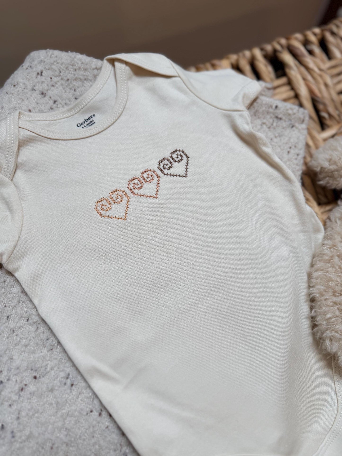 Cross Stitch Hmong Heart Infant Bodysuit