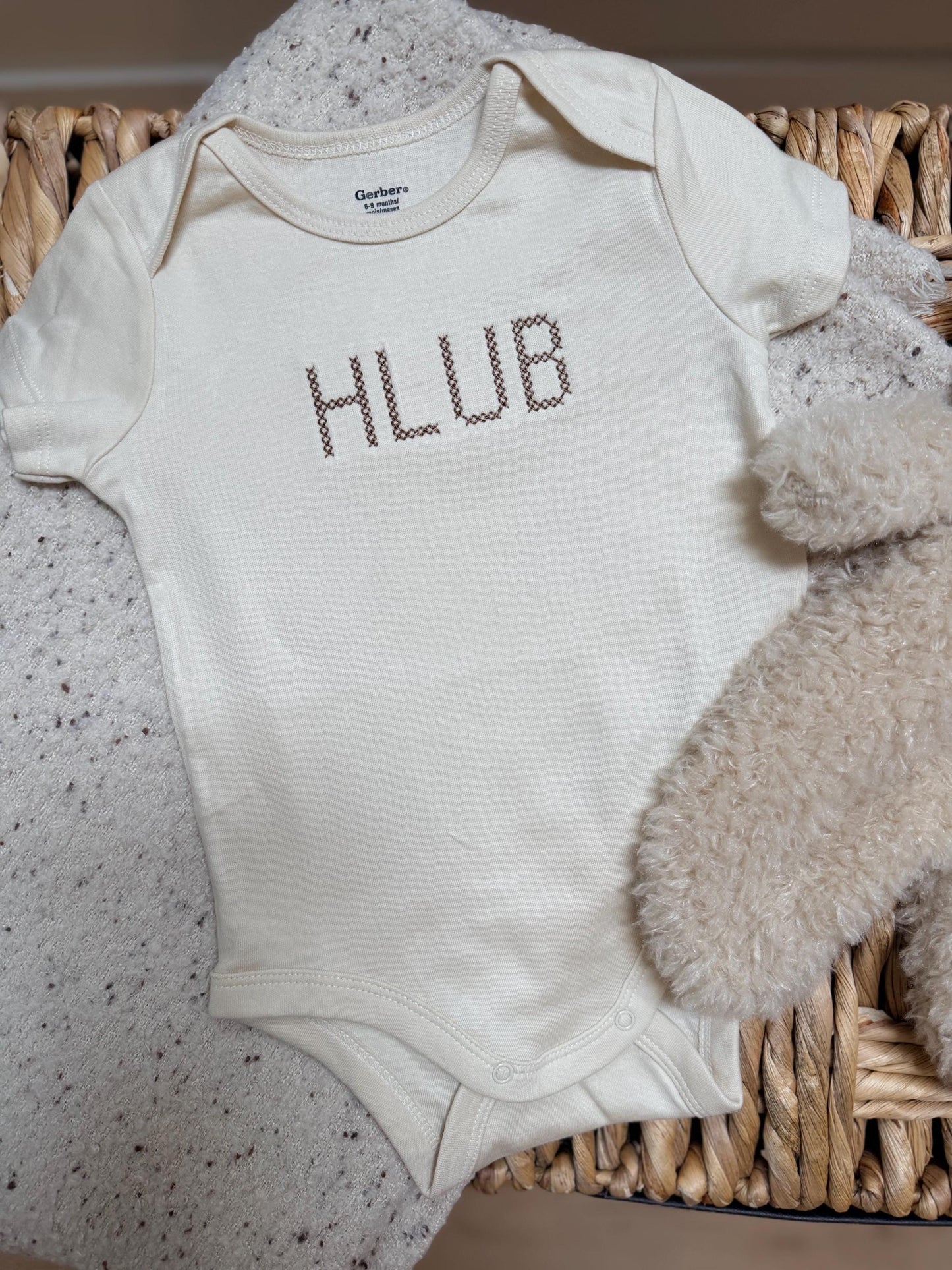Cross Stitch Hmong Hlub (Love) Infant Bodysuit