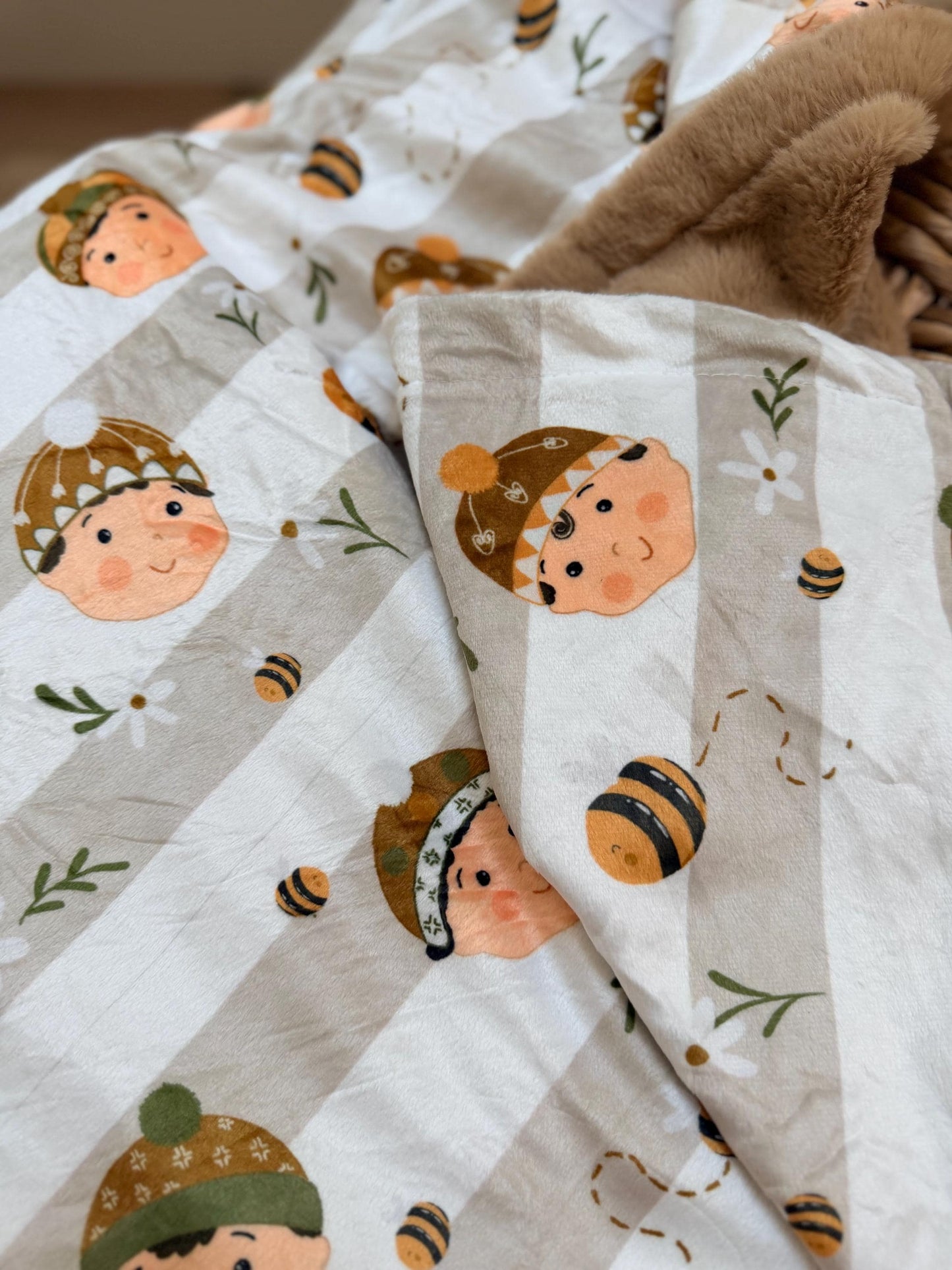 Minky Fleece Baby Blanket - Discounted