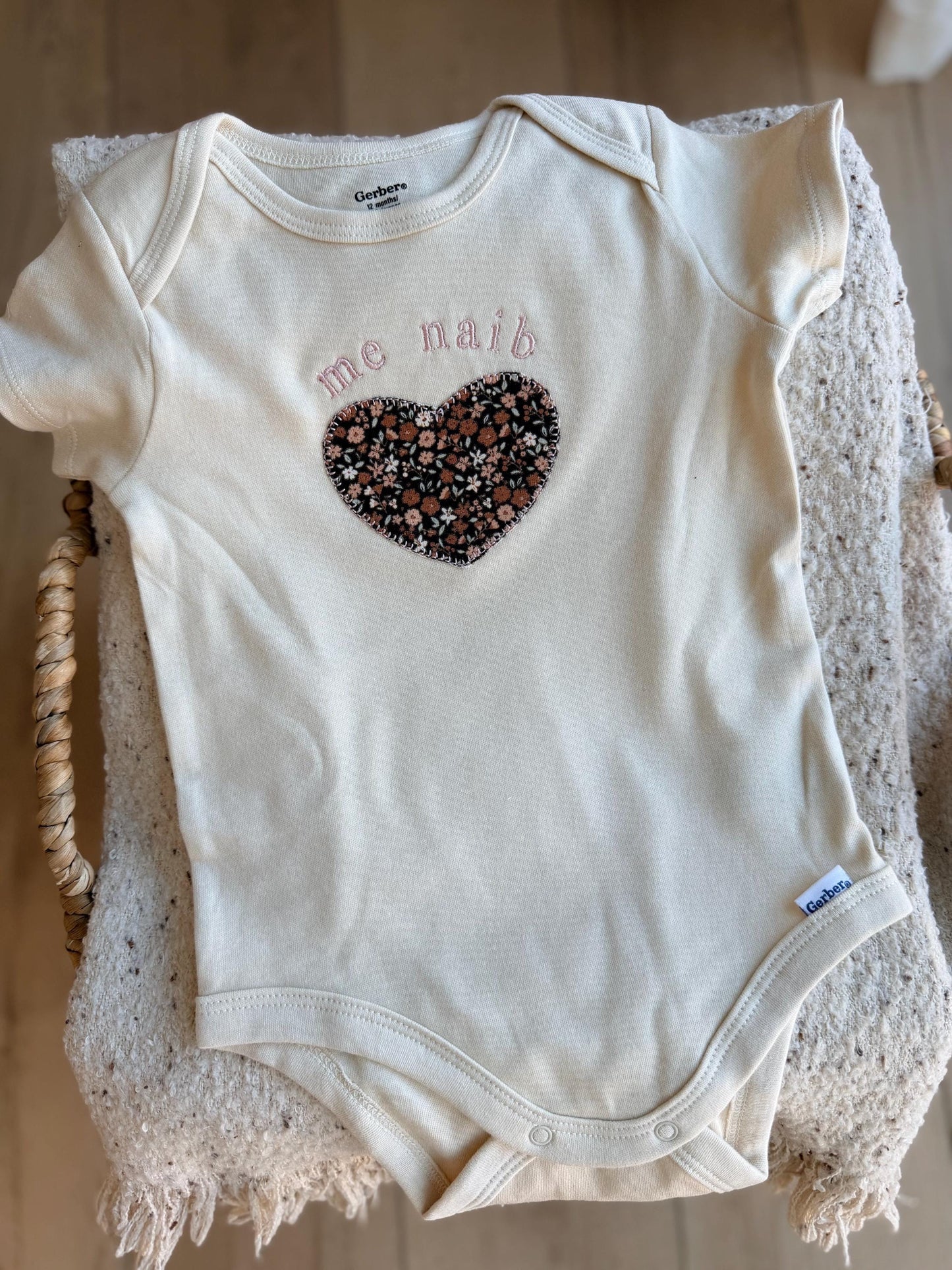 Hmong Me Naib Quilted Heart or Baby Bear Infant Bodysuit