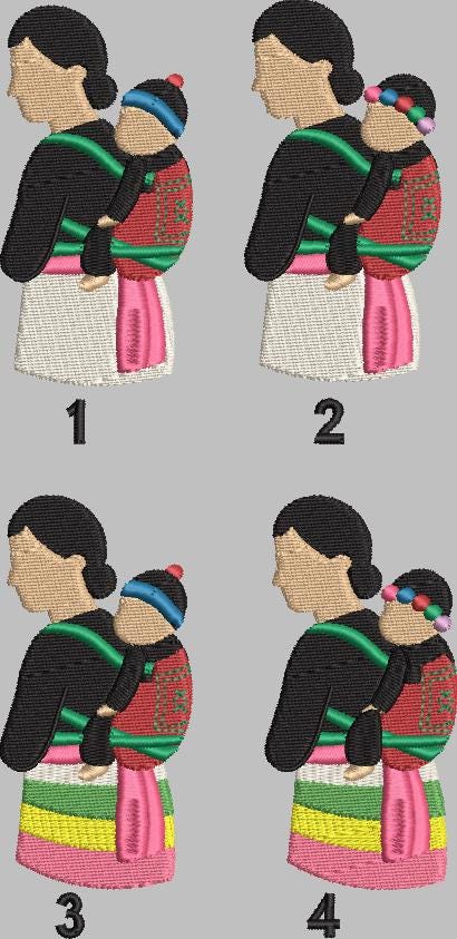 Hmong Mama and Baby Story Cloth Sweater or T-shirt